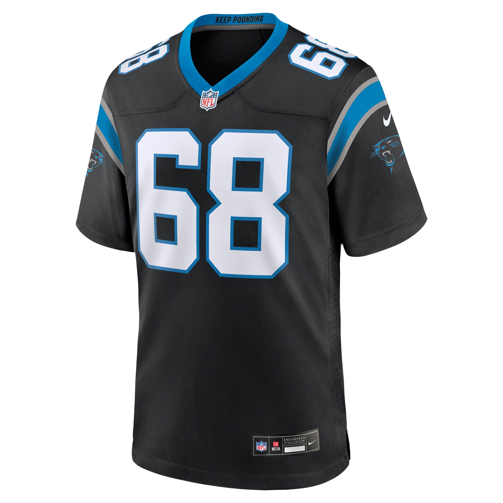 Damien Lewis Carolina Panthers Game Jersey - Black - Image 3