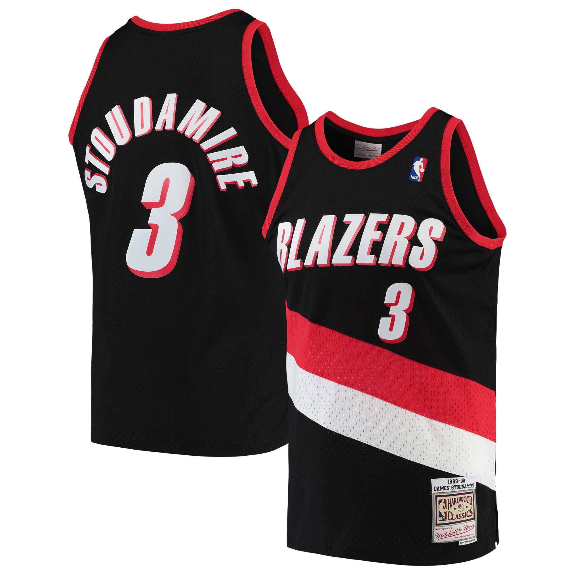 Damon Stoudamire Portland Trail Blazers 1999/00 Hardwood Classics Swingman Jersey - Black - Image 2