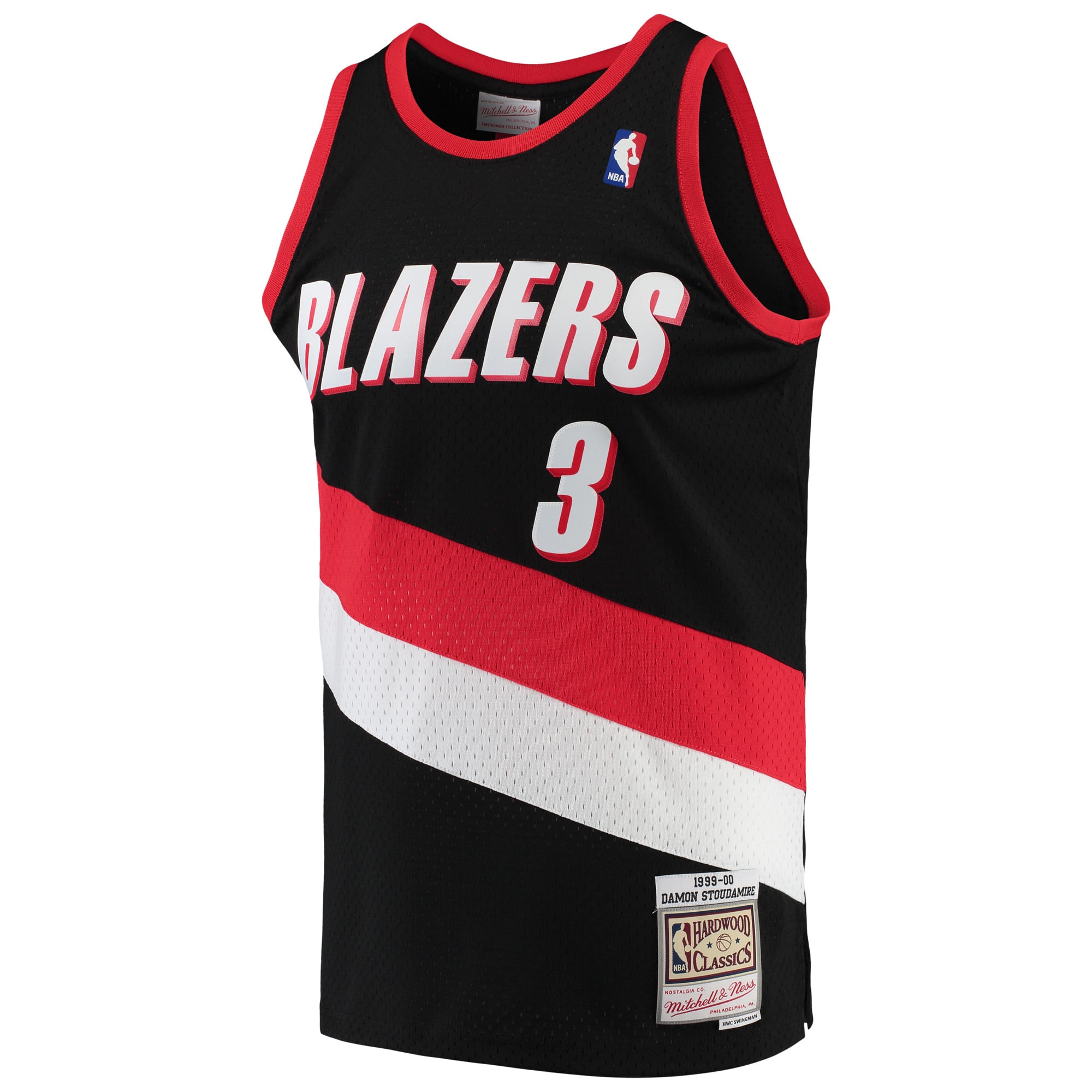 Damon Stoudamire Portland Trail Blazers 1999/00 Hardwood Classics Swingman Jersey - Black - Image 3