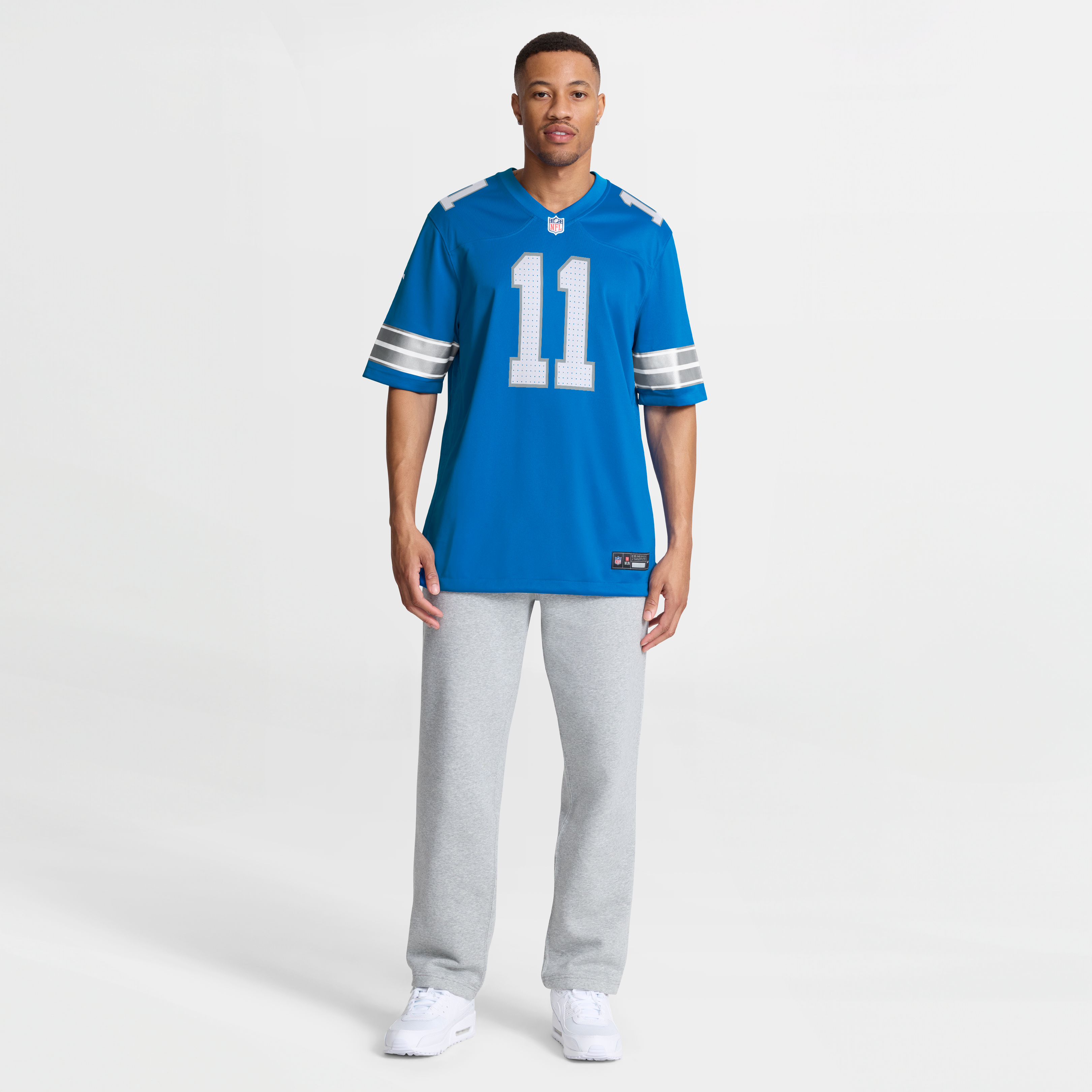 Damone Clark Detroit Lions Team Game Jersey - Blue - Image 5