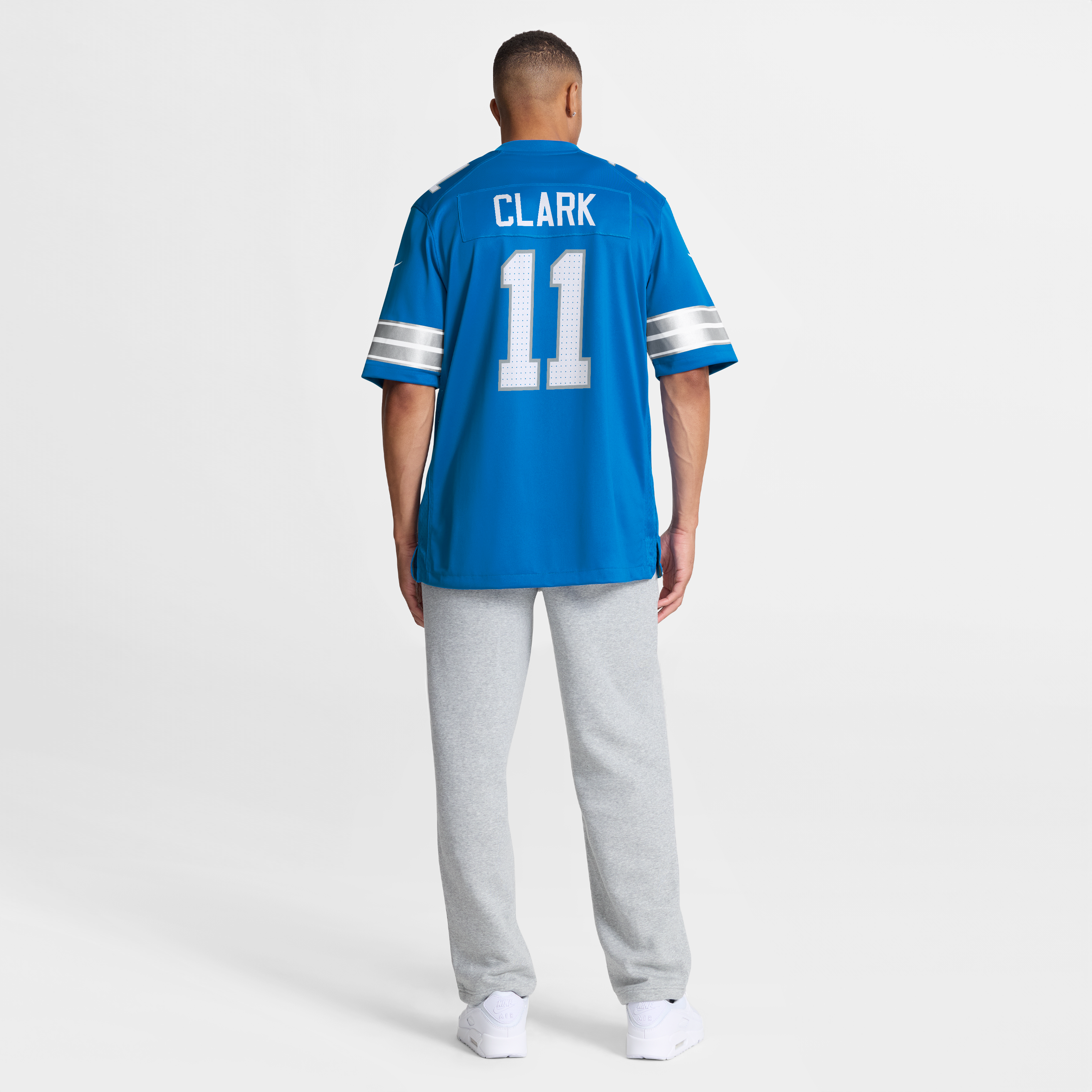 Damone Clark Detroit Lions Team Game Jersey - Blue - Image 6