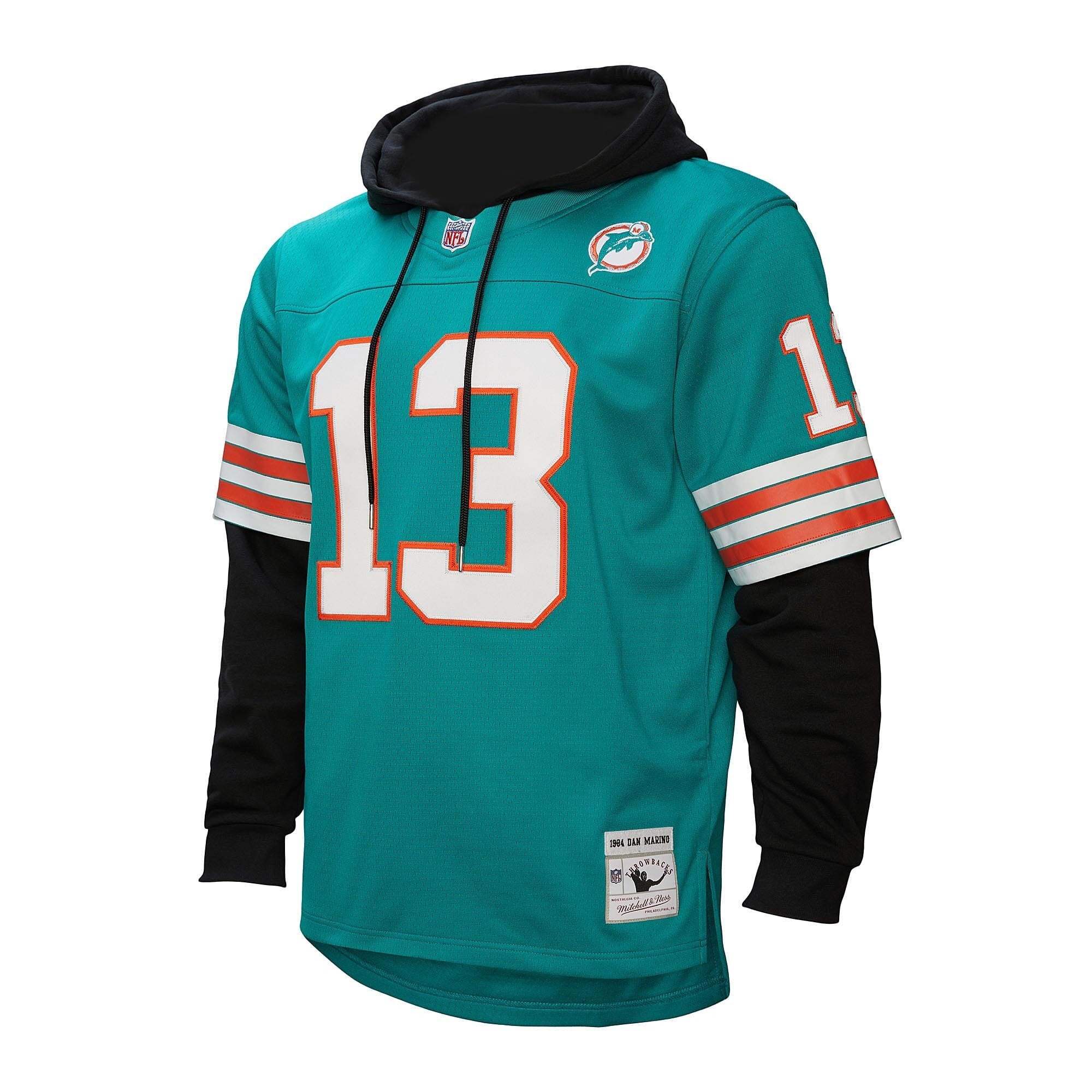 Dan Marino Miami Dolphins Player Name & Number Hoodie Legacy Jersey - Aqua - Image 3