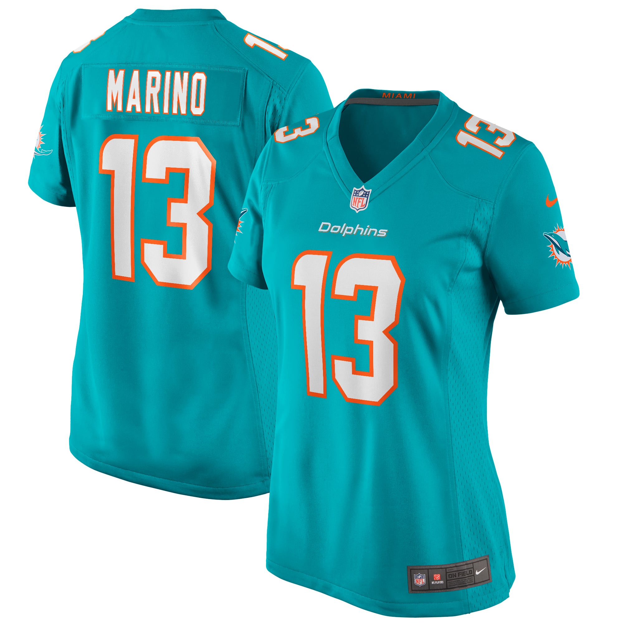Dan Marino Miami Dolphins Women's Game Retired Player Jersey - Aqua - Image 2