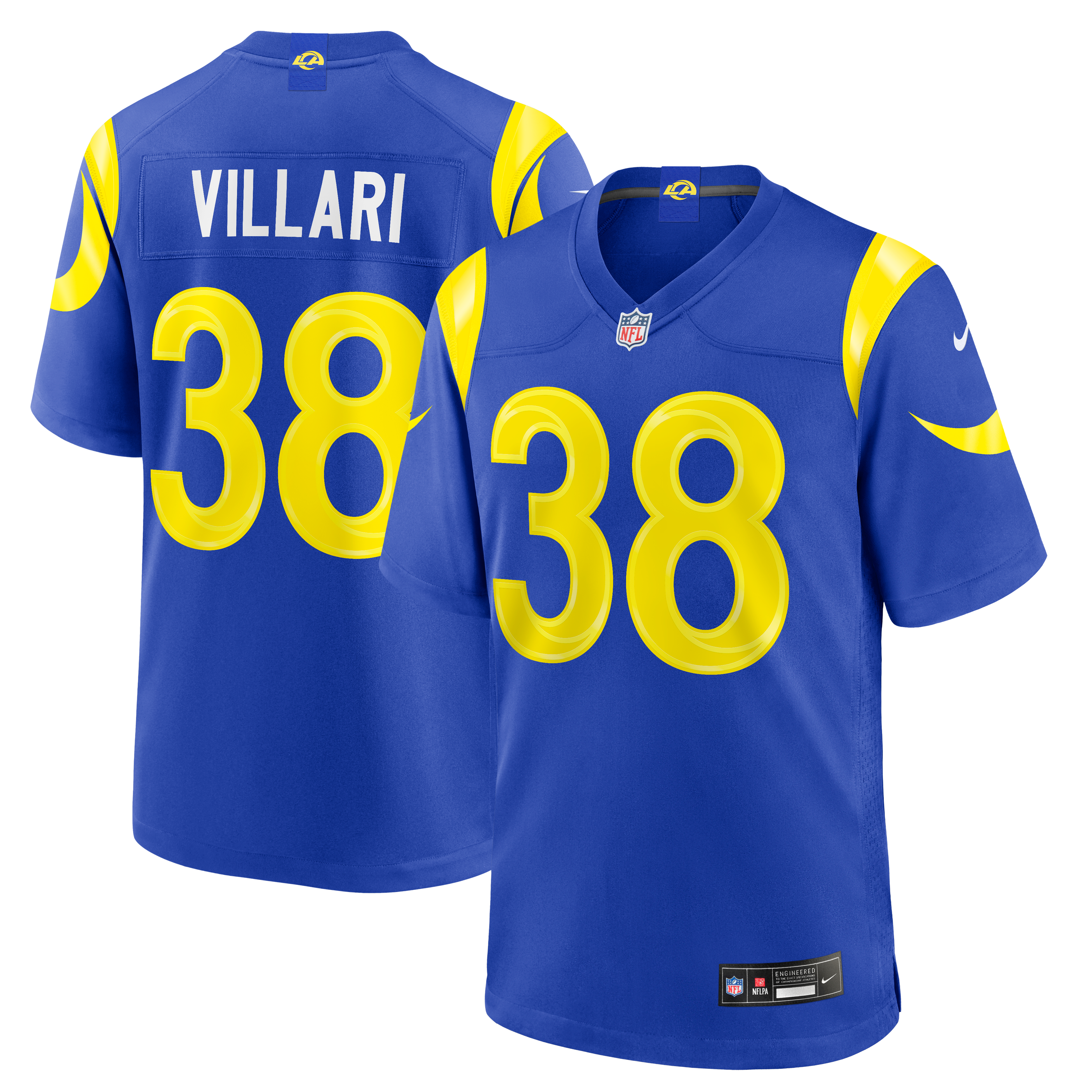 Dan Villari Los Angeles Rams Game Jersey - Royal - Image 2