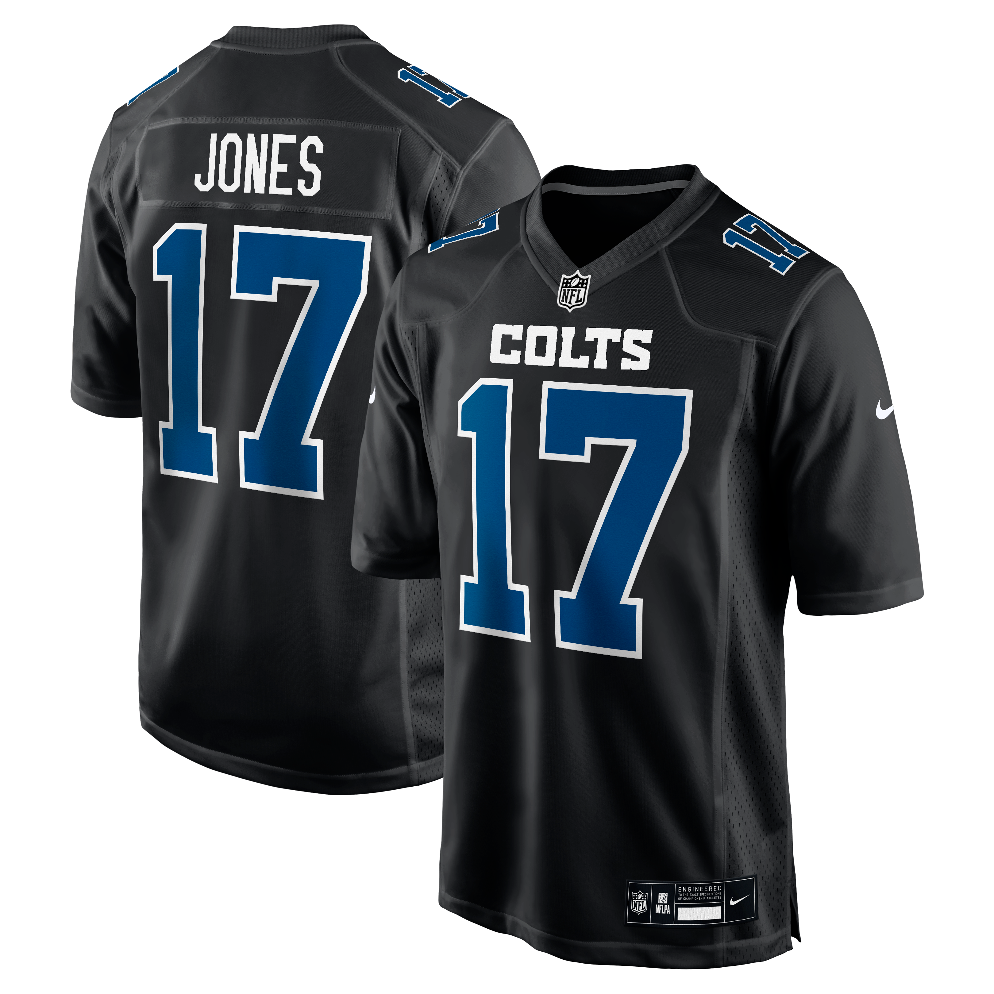 Daniel Jones Indianapolis Colts Fashion Game Jersey - Carbon Black - Black - Image 2