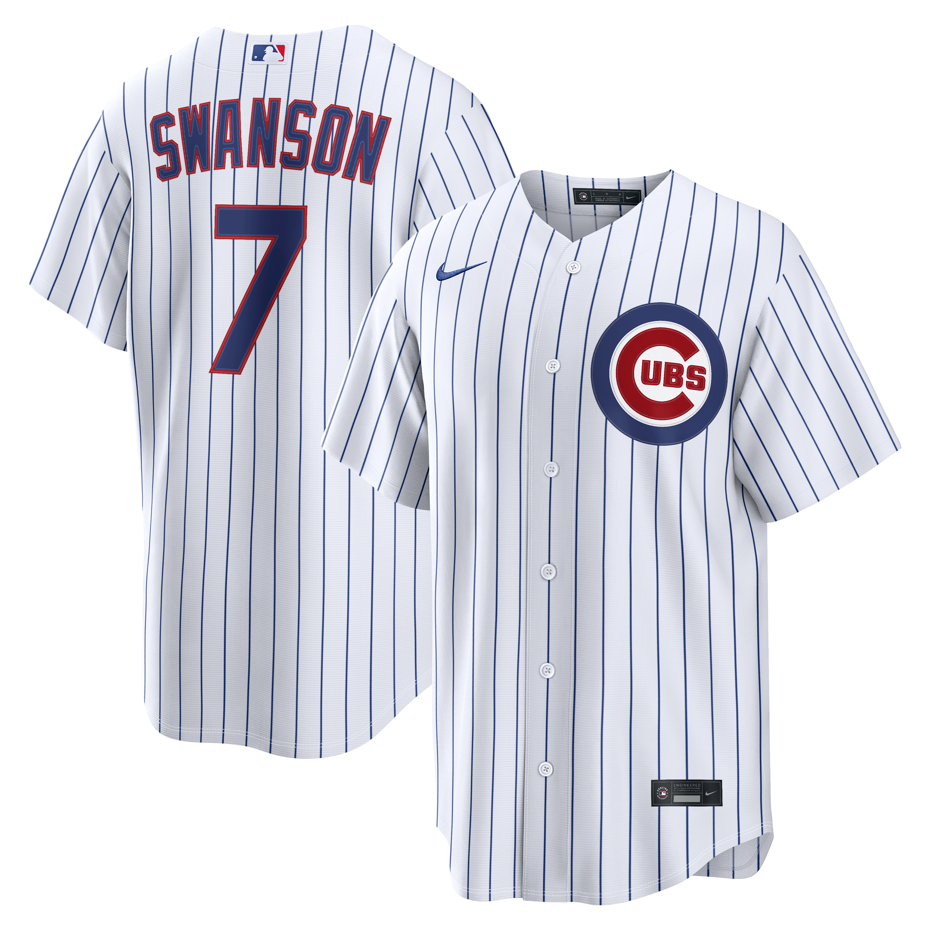 Dansby Swanson Chicago Cubs Home Jersey - White - Image 2
