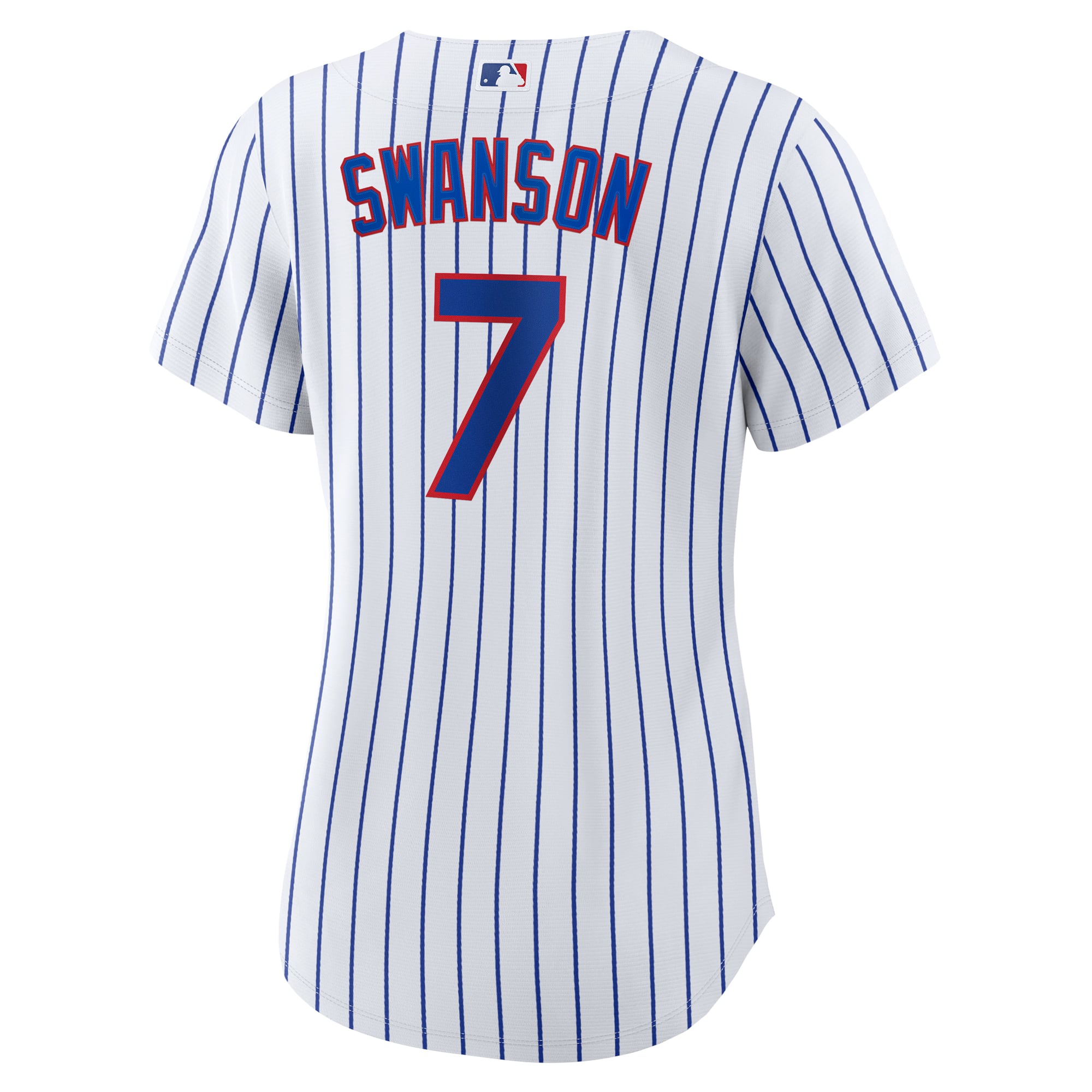 Dansby Swanson Chicago Cubs Women's Home Player Jersey - White/Royal - Image 4