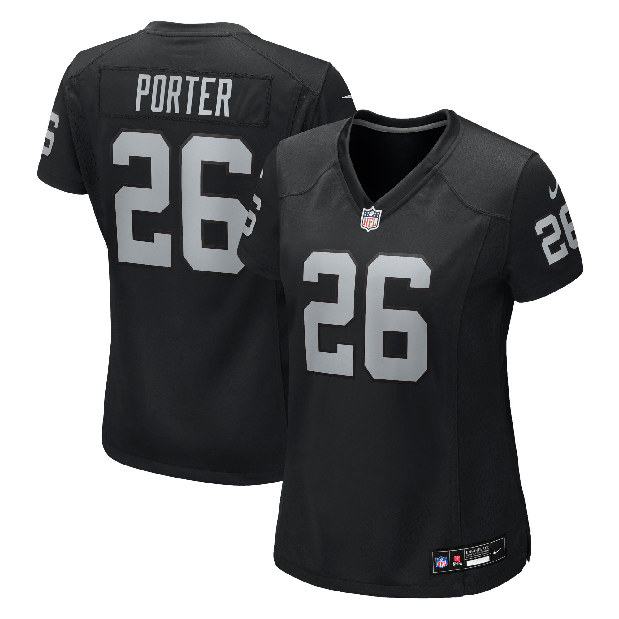 Darien Porter Las Vegas Raiders Women's Team Game Jersey - Black