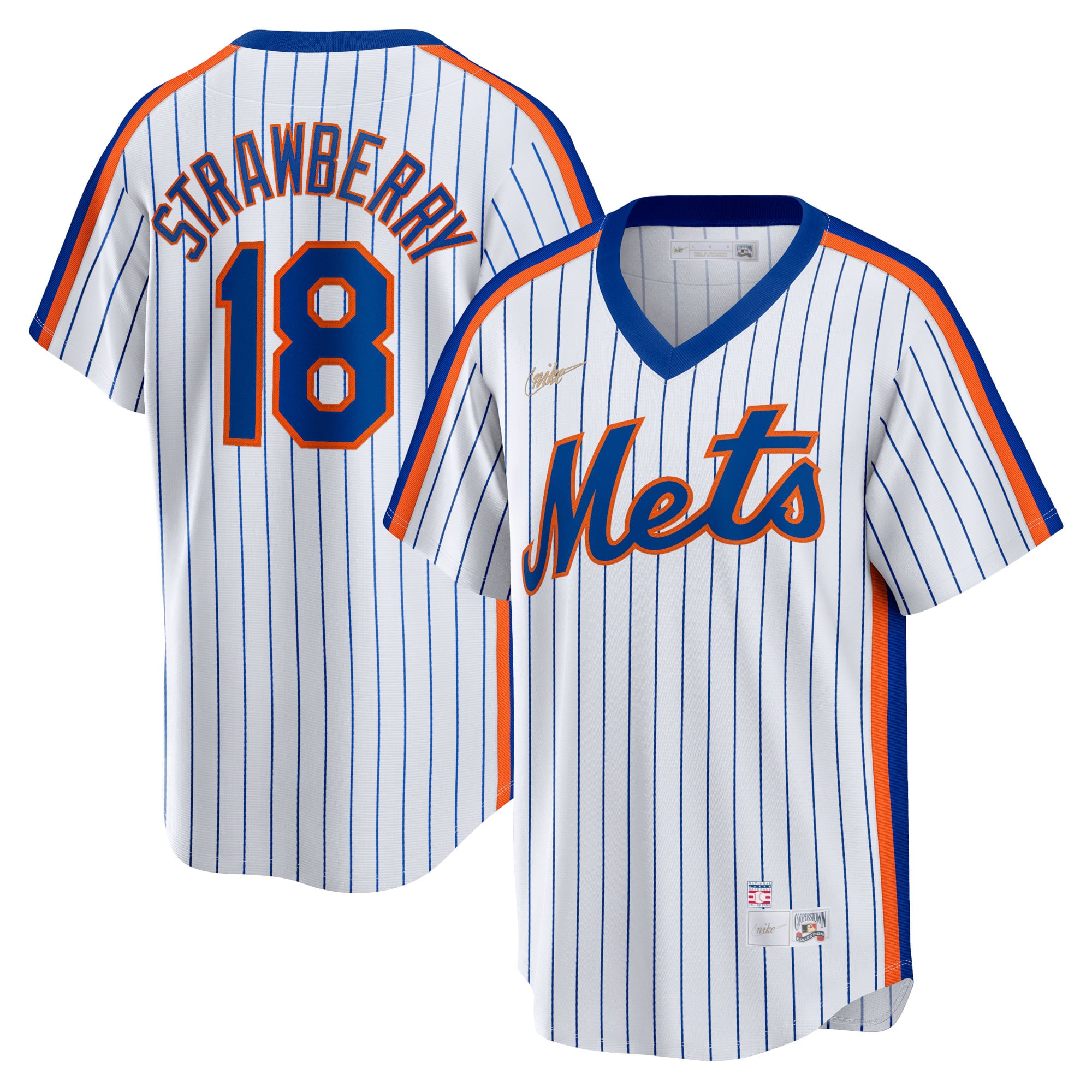 Darryl Strawberry New York Mets Home Cooperstown Collection Player Jersey - White - Image 2