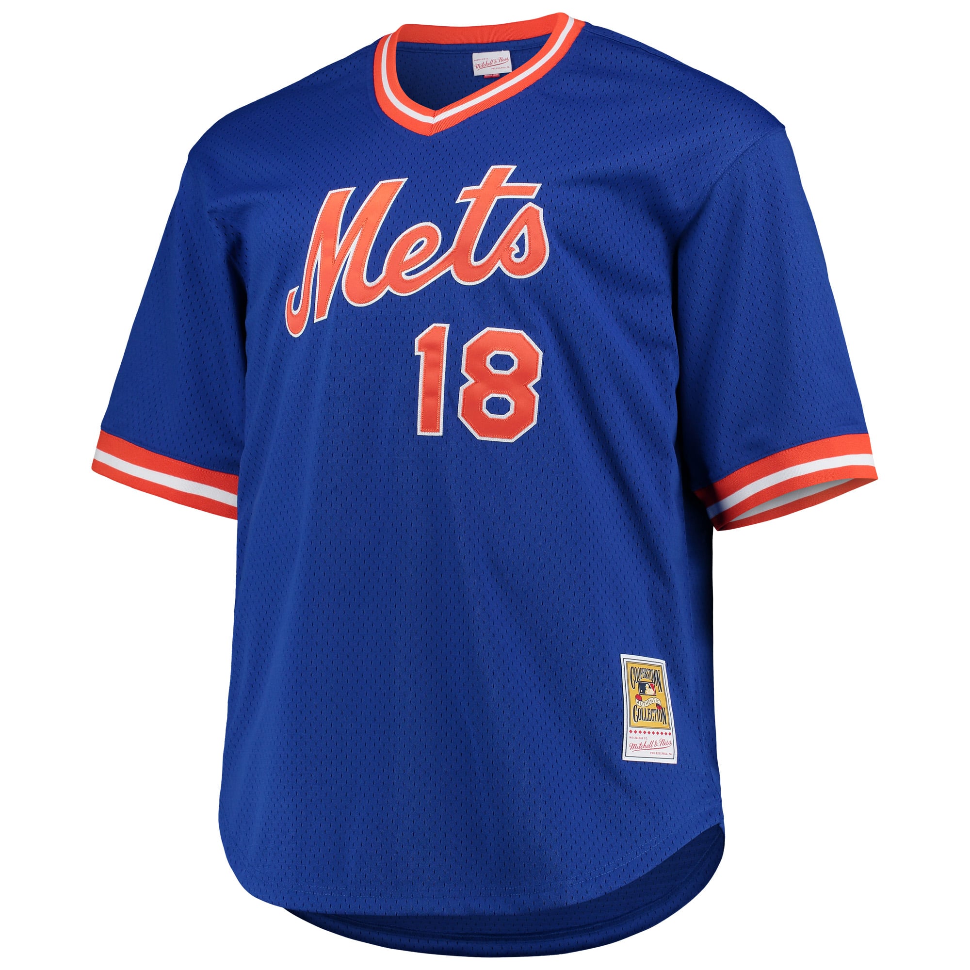 Darryl Strawberry New York Mets Big & Tall Cooperstown Collection Mesh Batting Practice Jersey - Royal - Image 3