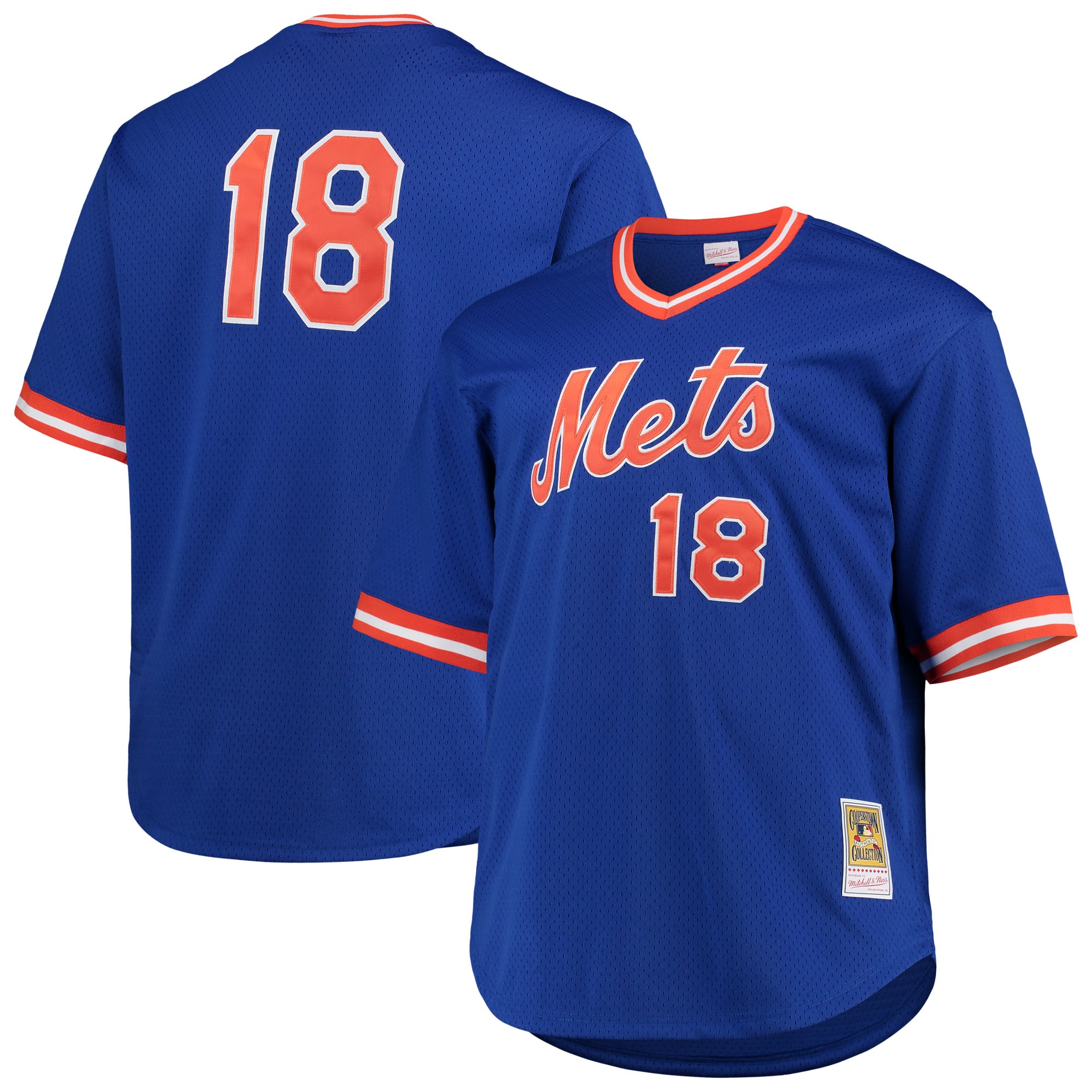 Darryl Strawberry New York Mets Big & Tall Cooperstown Collection Mesh Batting Practice Jersey - Royal - Image 2