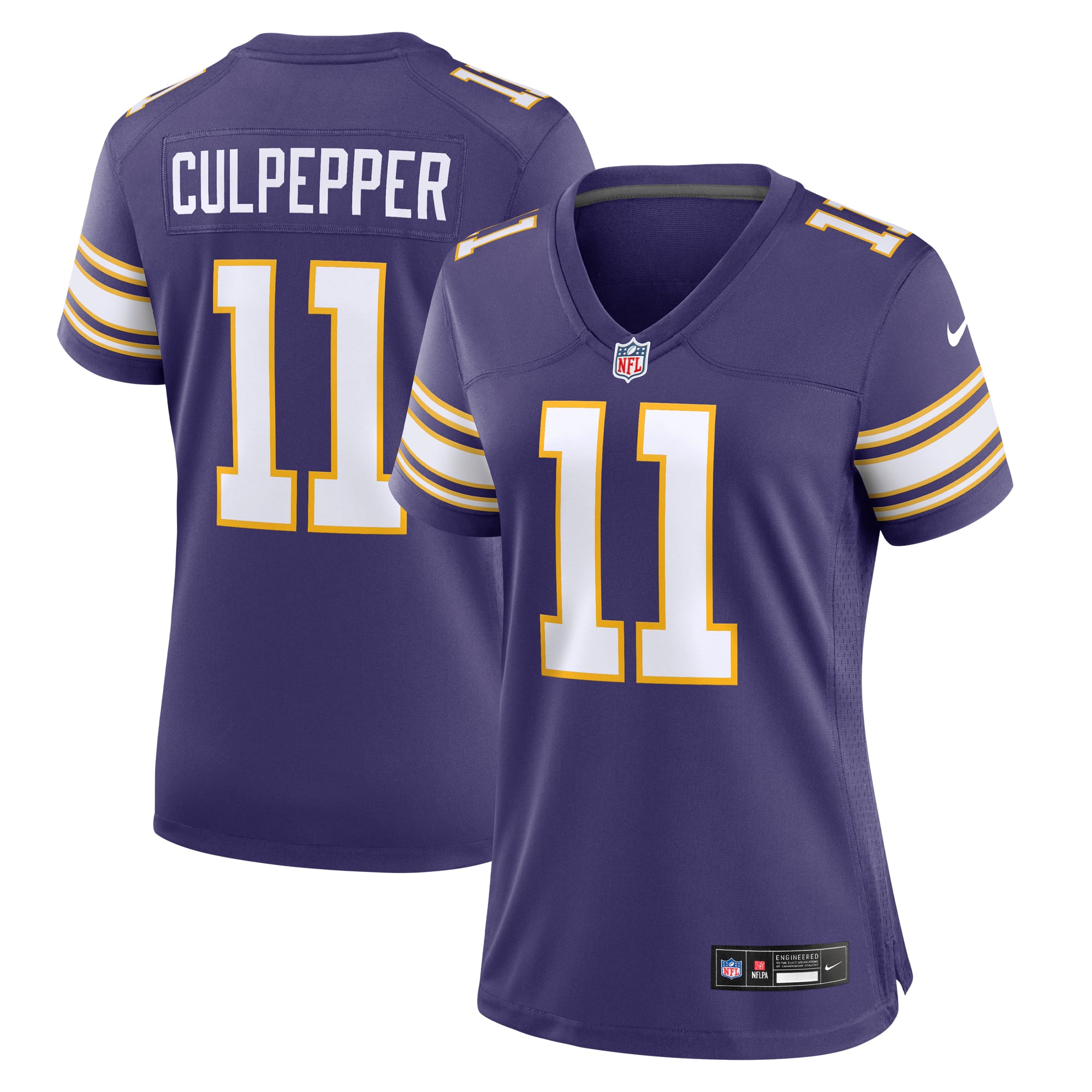 Daunte Culpepper Minnesota Vikings Women's Classic Retired Player Game Jersey - Purple - Image 2