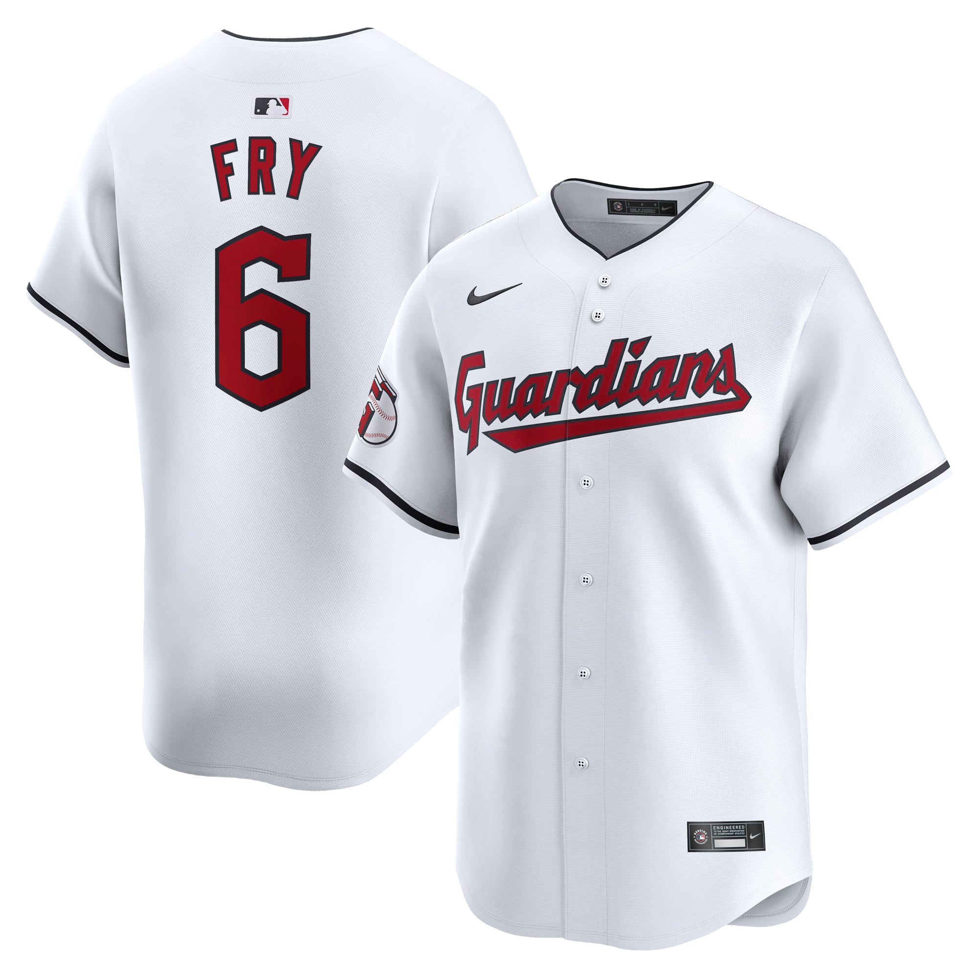 David Fry Cleveland Guardians Home Limited Player Jersey - White - Image 2