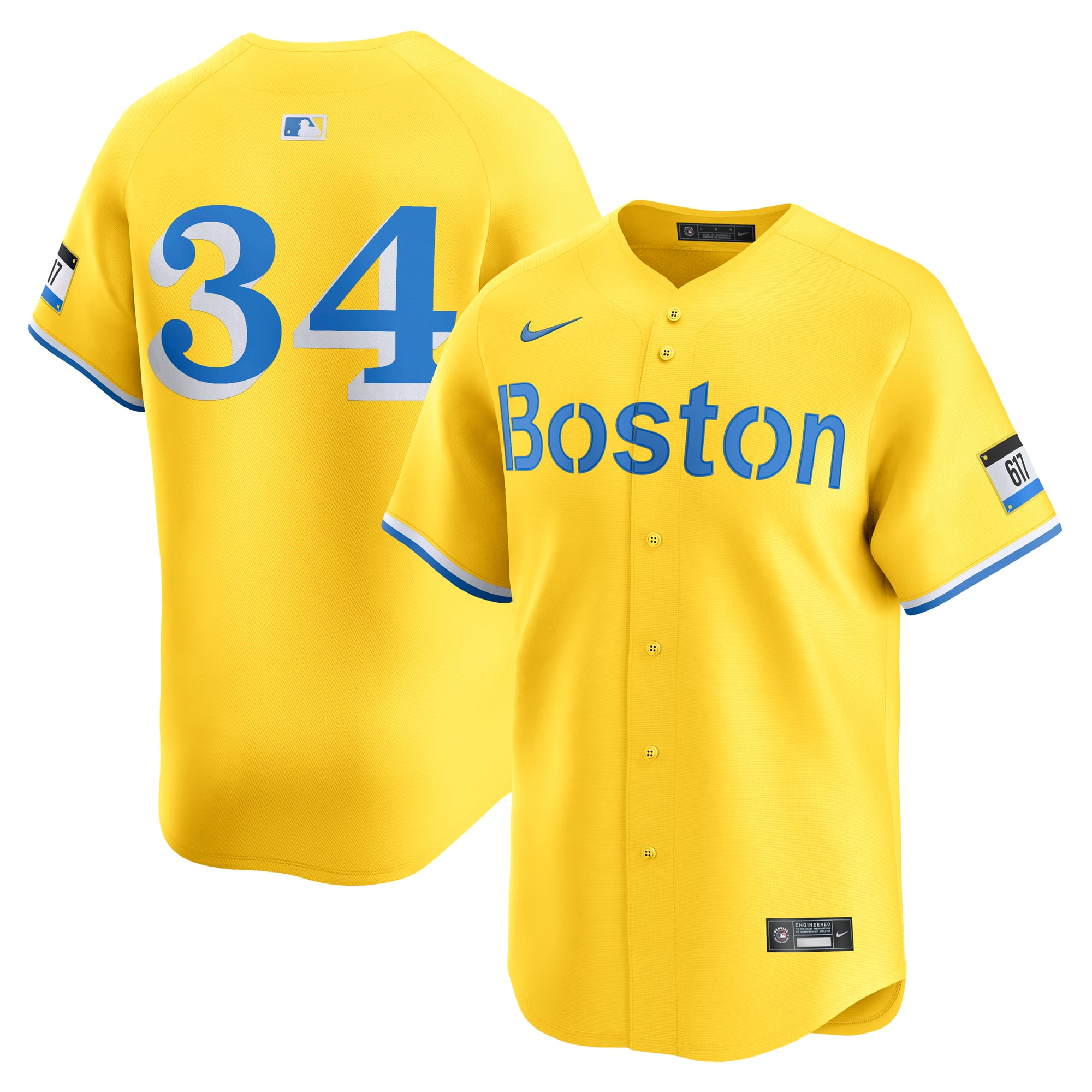 David Ortiz Boston Red Sox City Connect Retired Player Jersey - Gold - Image 2
