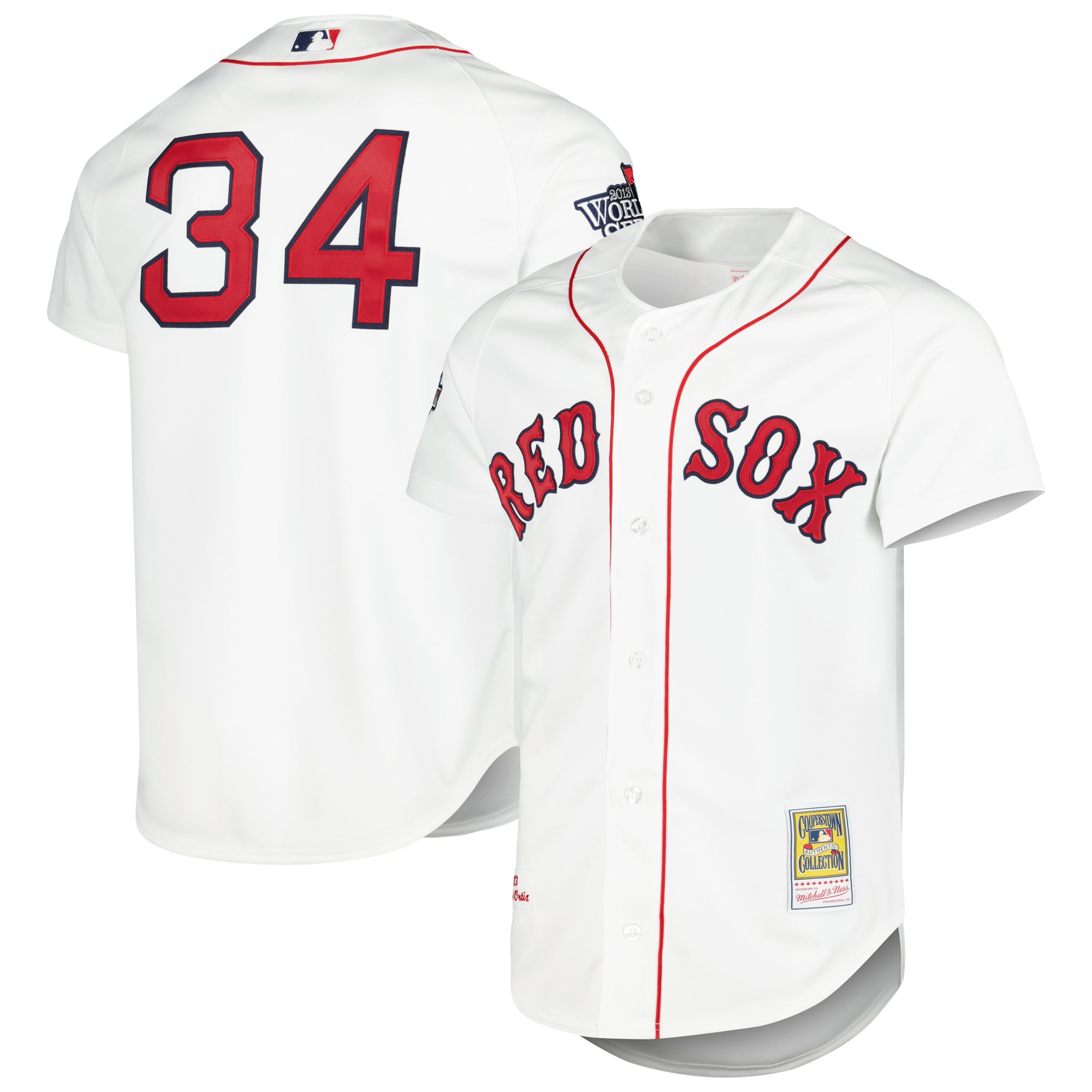 David Ortiz Boston Red Sox Cooperstown Collection Jersey - White - Image 2
