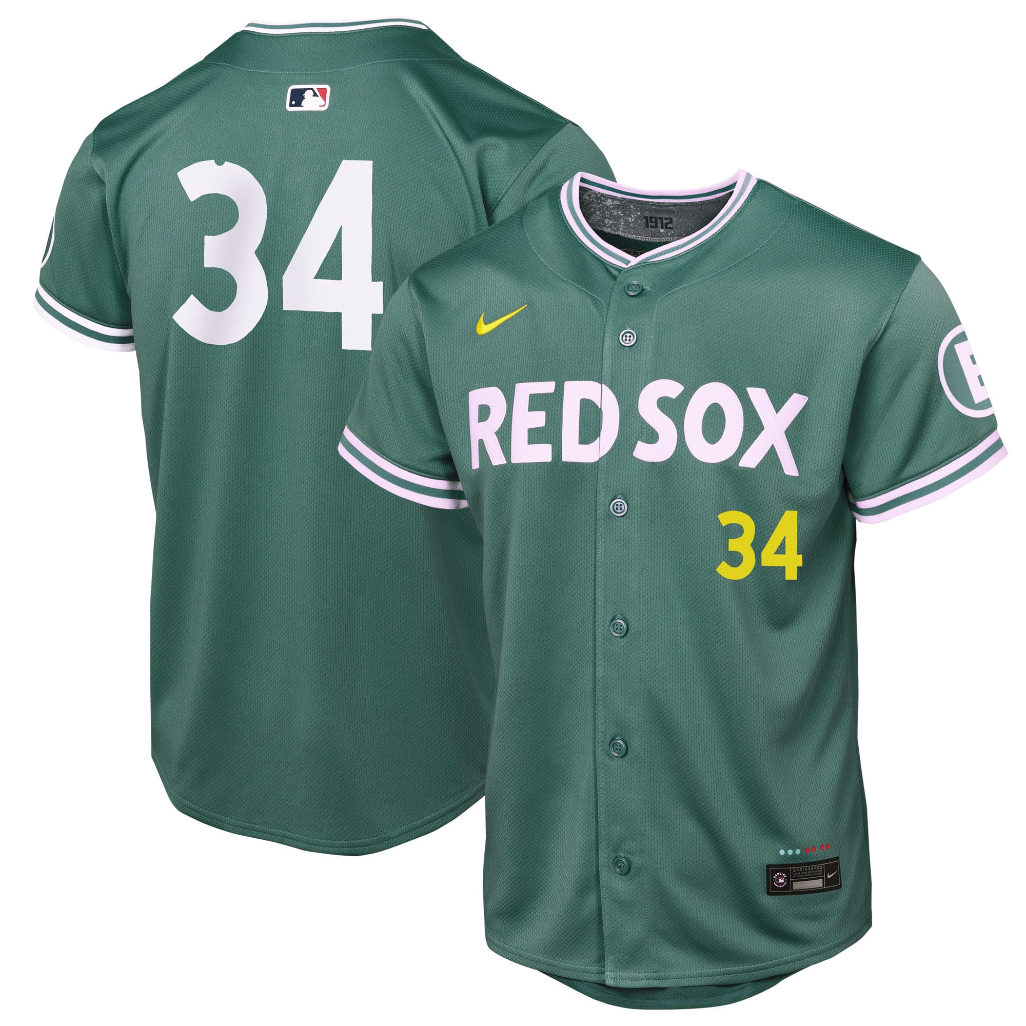 David Ortiz Boston Red Sox Youth 2025 City Connect Limited Retired Player Jersey - Green - Image 2