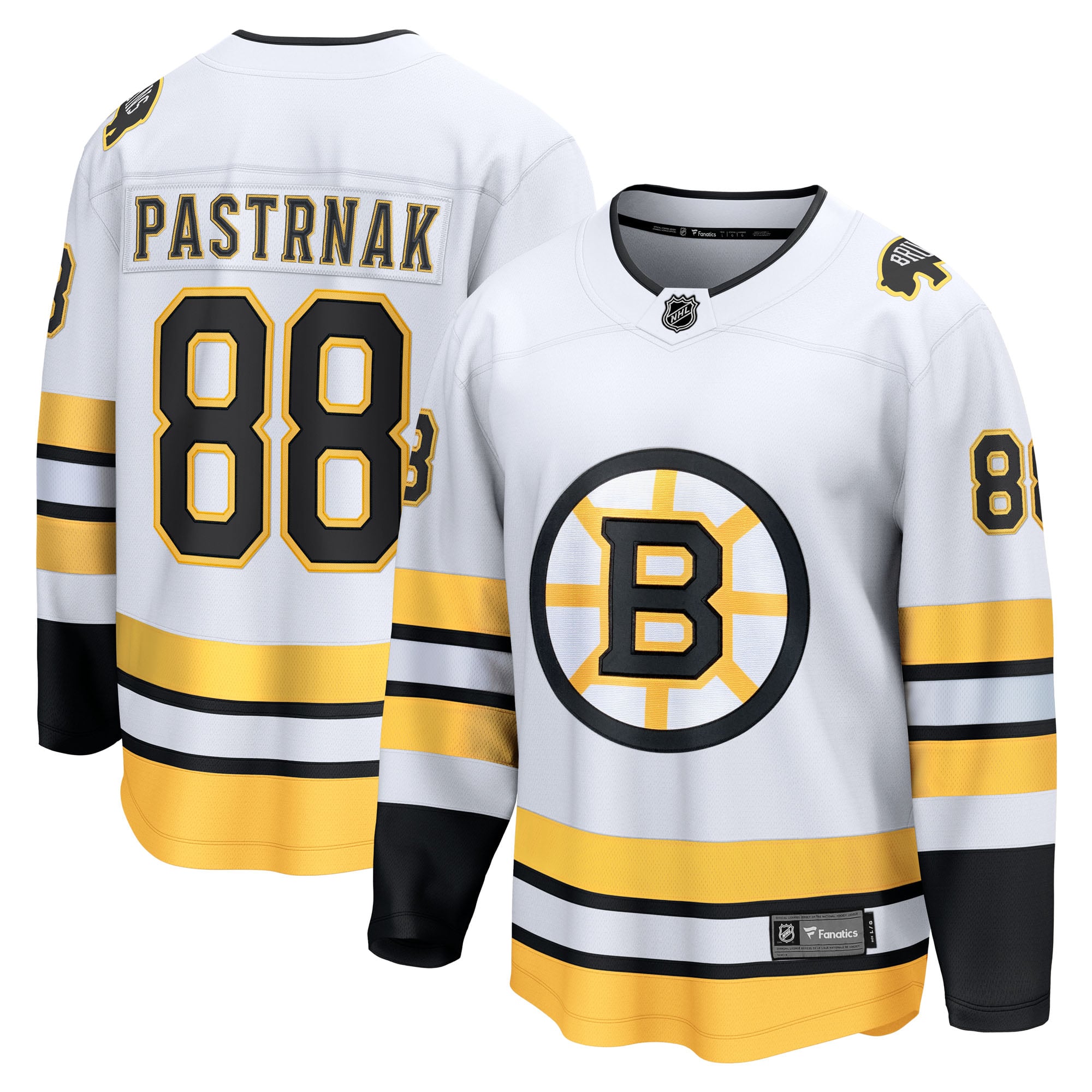 David Pastrnak Boston Bruins Home Breakaway Player Jersey - White