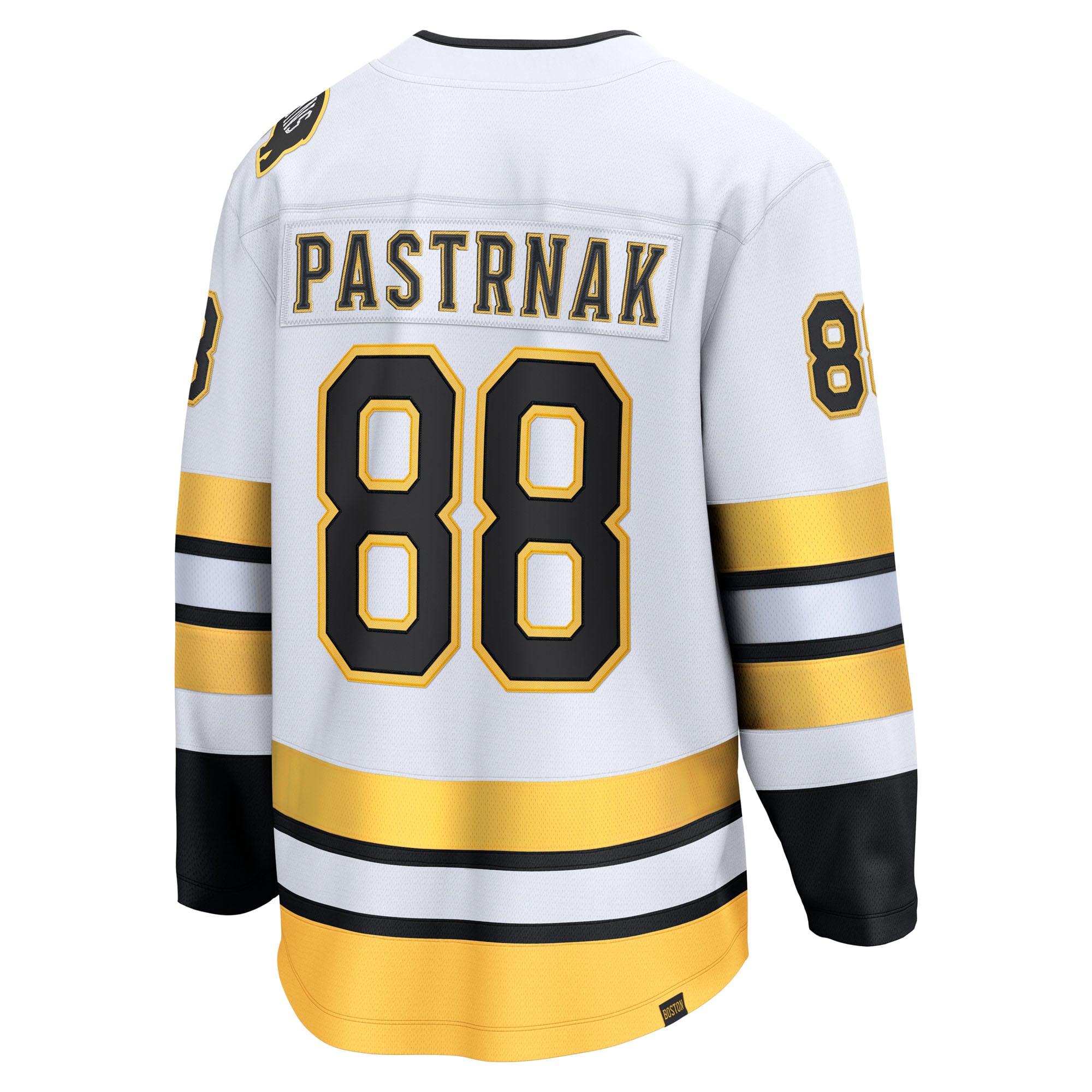David Pastrnak Boston Bruins Home Breakaway Player Jersey - White - Image 4