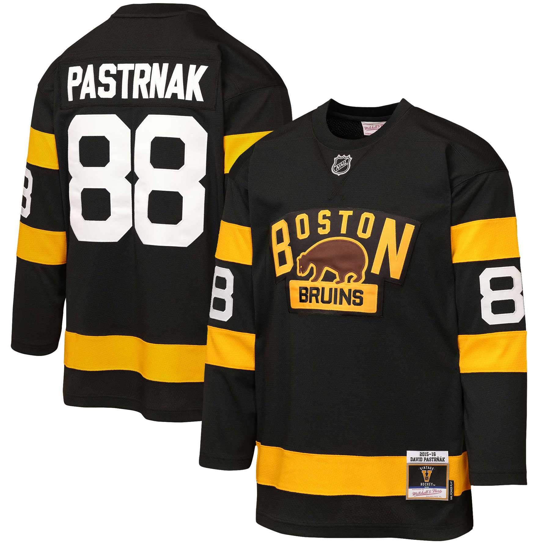 David Pastrnak Boston Bruins Youth 2016 Winter Classic Power Play Jersey - Black - Image 2