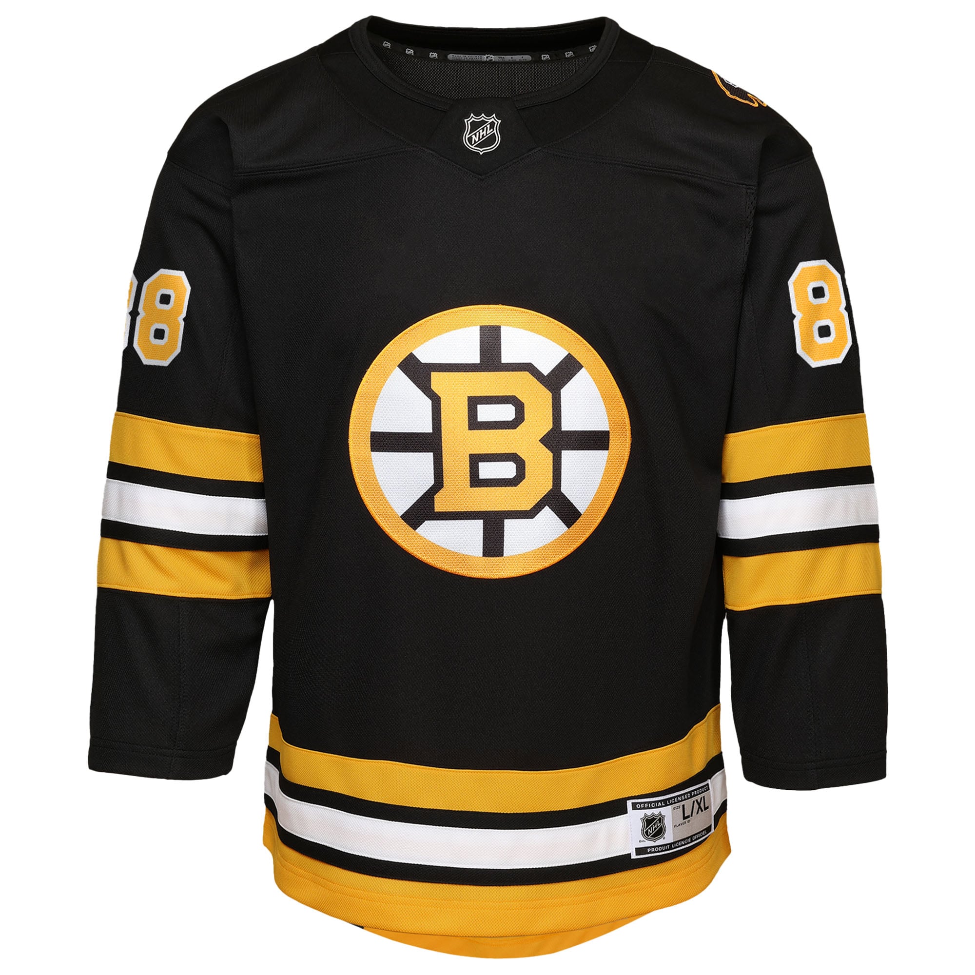 David Pastrnak Boston Bruins Youth Home Premier Player Jersey - Black - Image 3