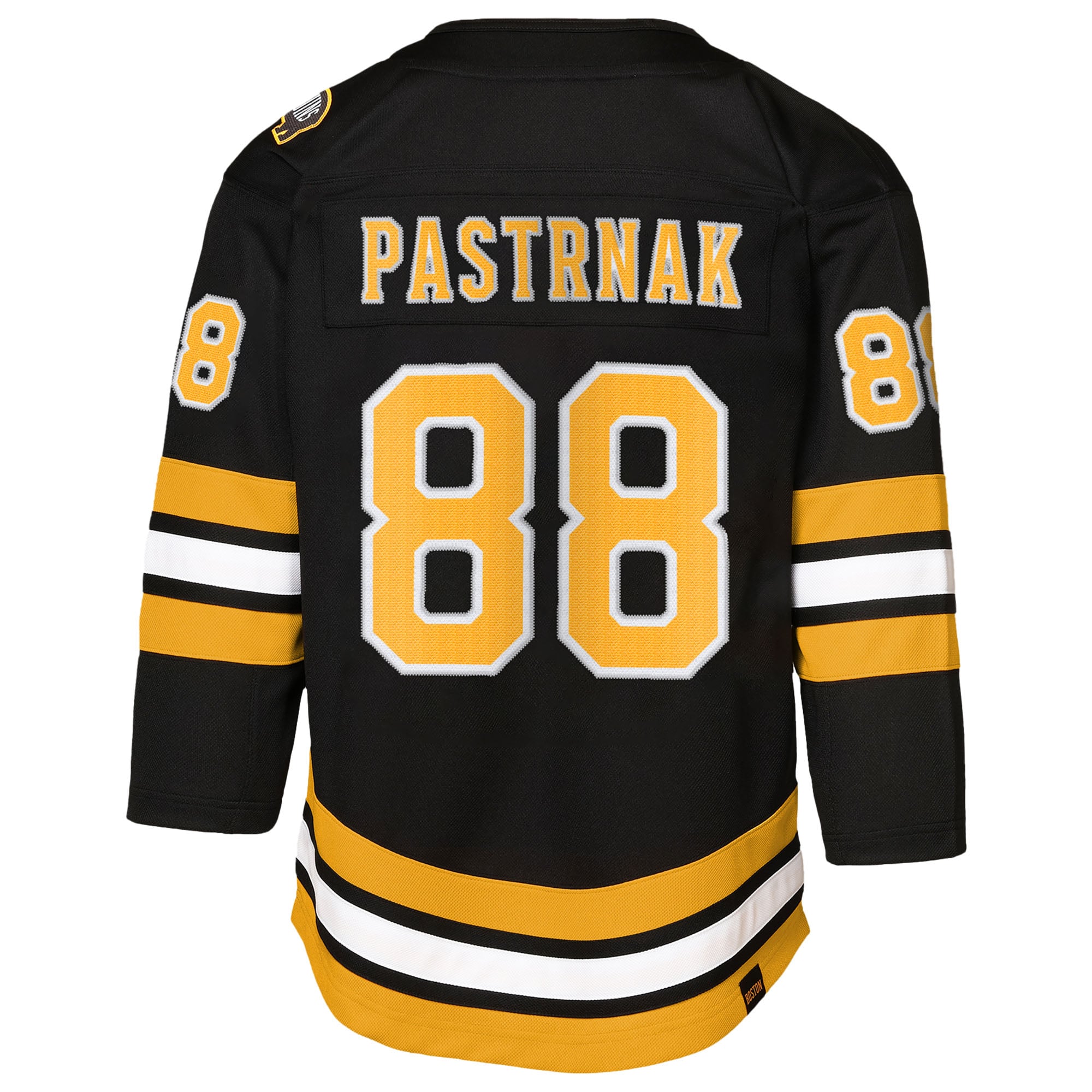 David Pastrnak Boston Bruins Youth Home Premier Player Jersey - Black - Image 4