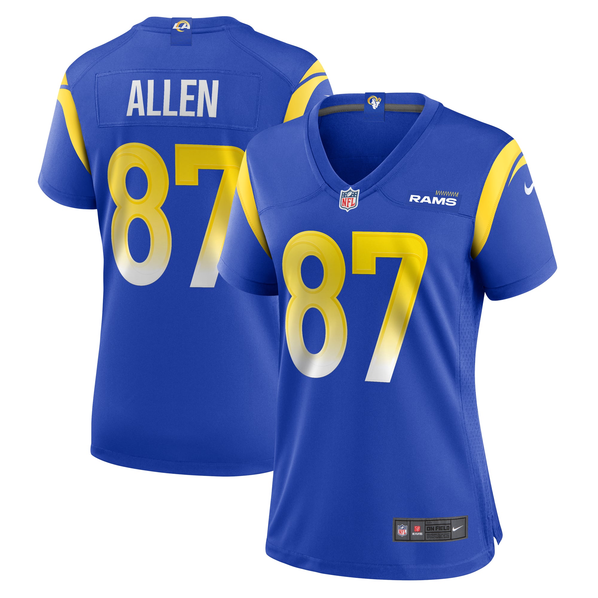 Davis Allen Los Angeles Rams Women's Home Game Jersey - Royal - Image 2