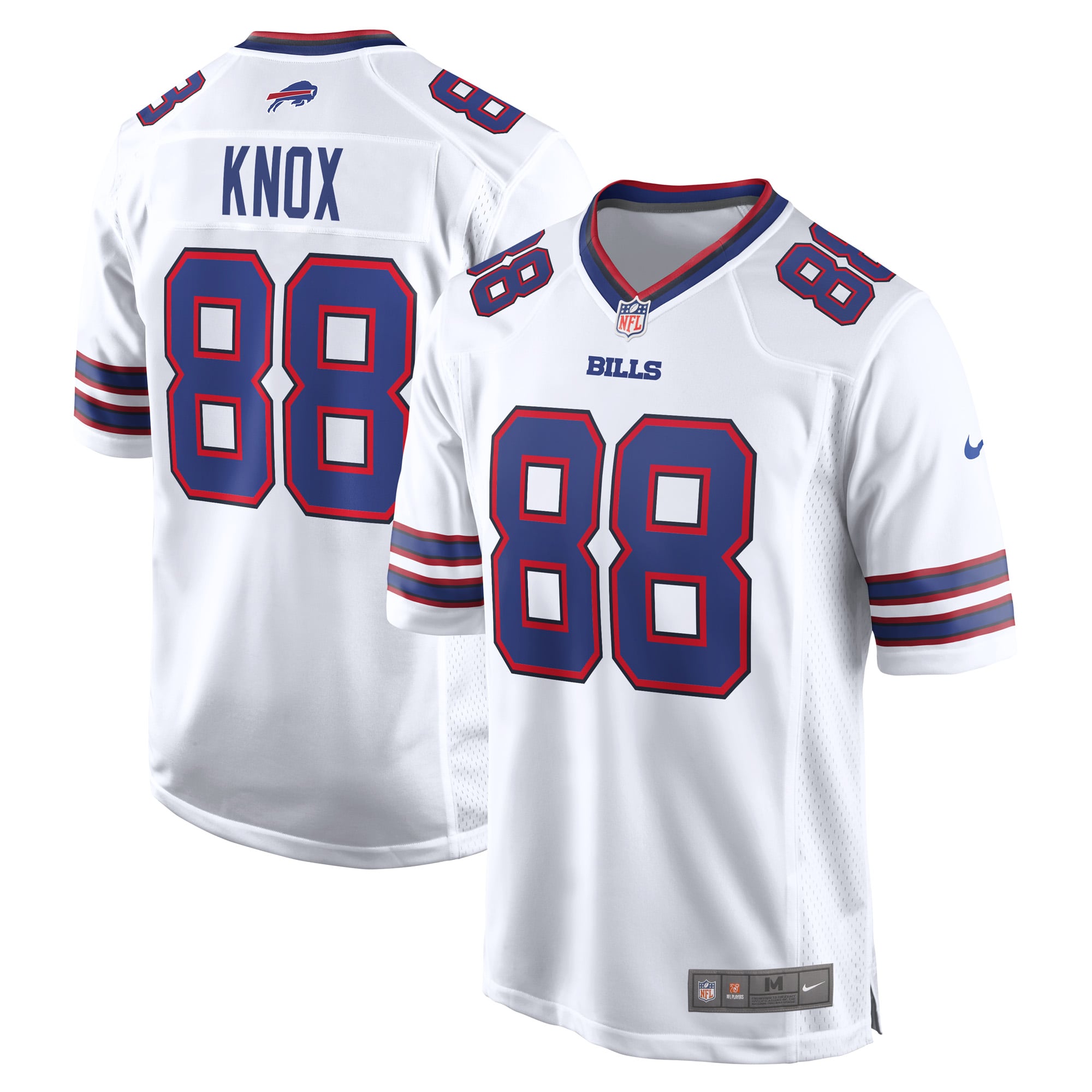 Dawson Knox Buffalo Bills Away Game Player Jersey - White - Image 2