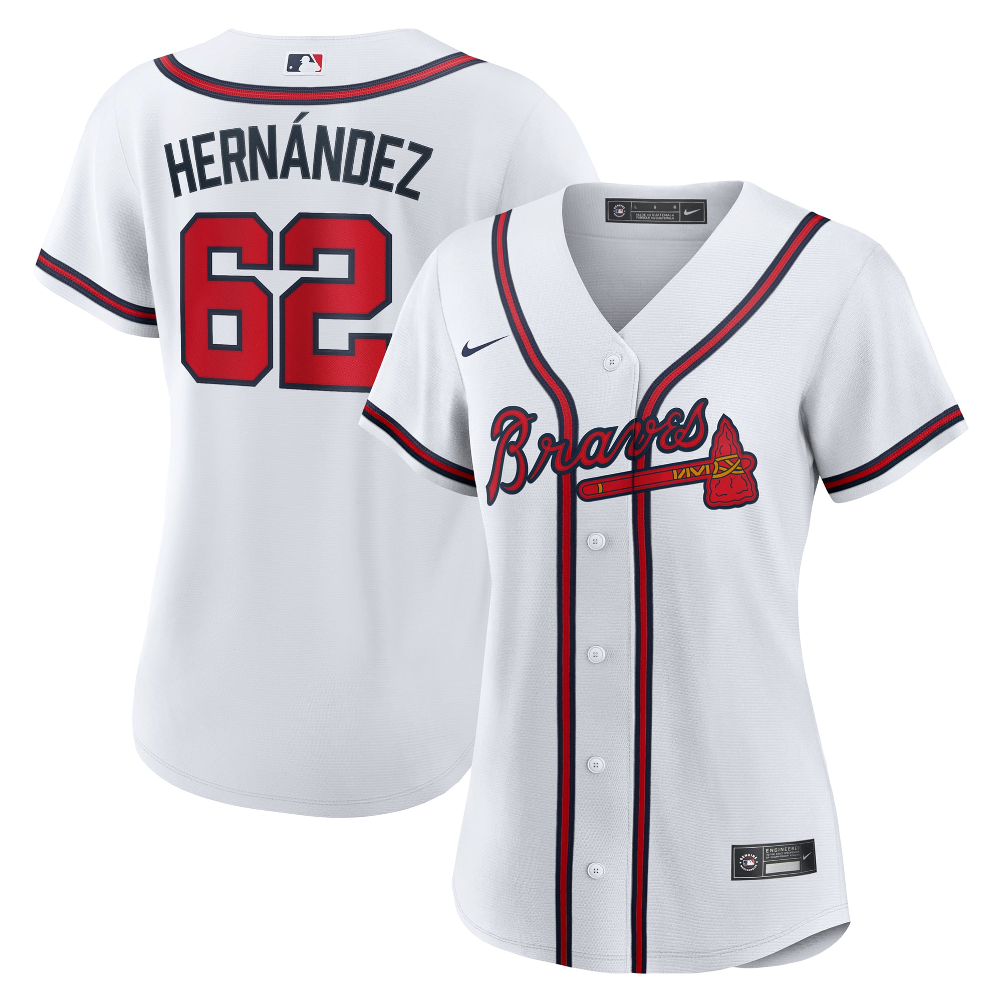 Daysbel Hernandez Atlanta Braves Women's Home Jersey - White - Image 2