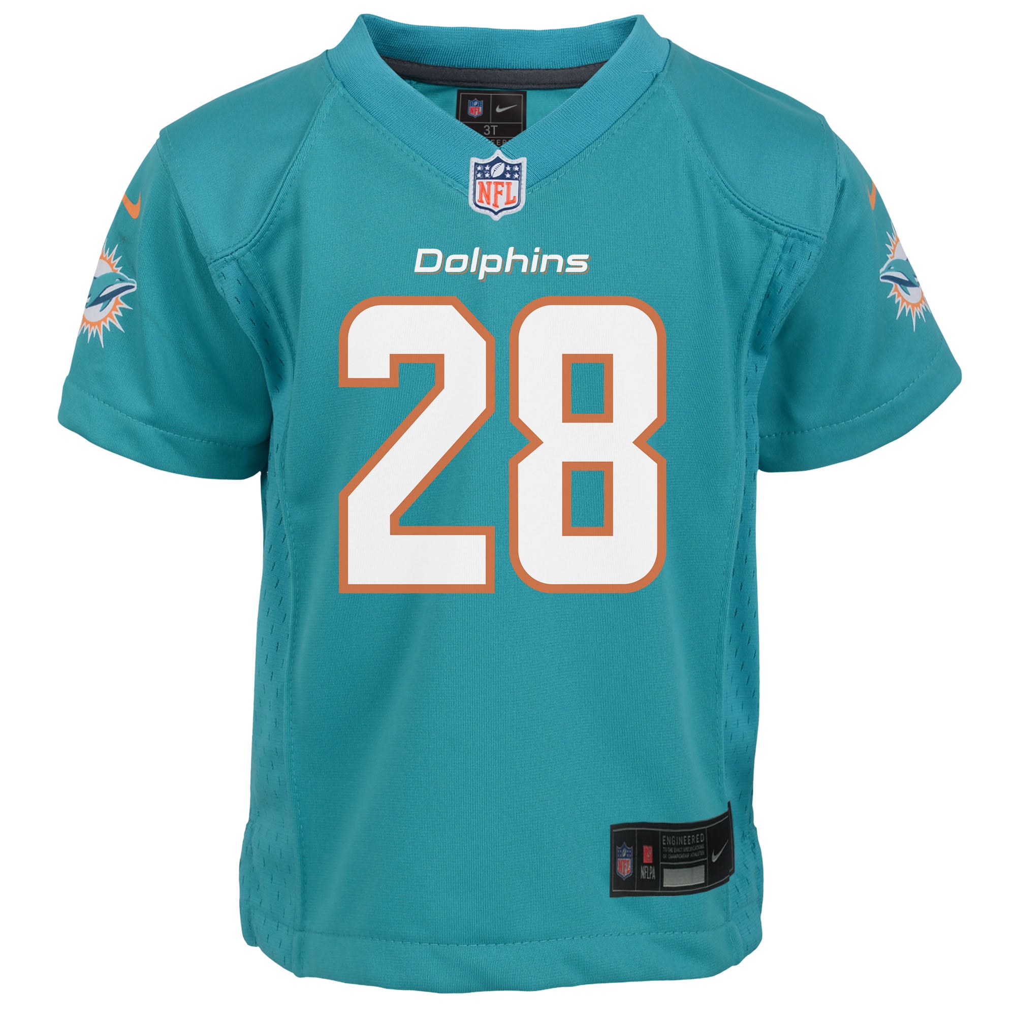 De’Von Achane Miami Dolphins Preschool Team Game Jersey - Aqua - Image 3