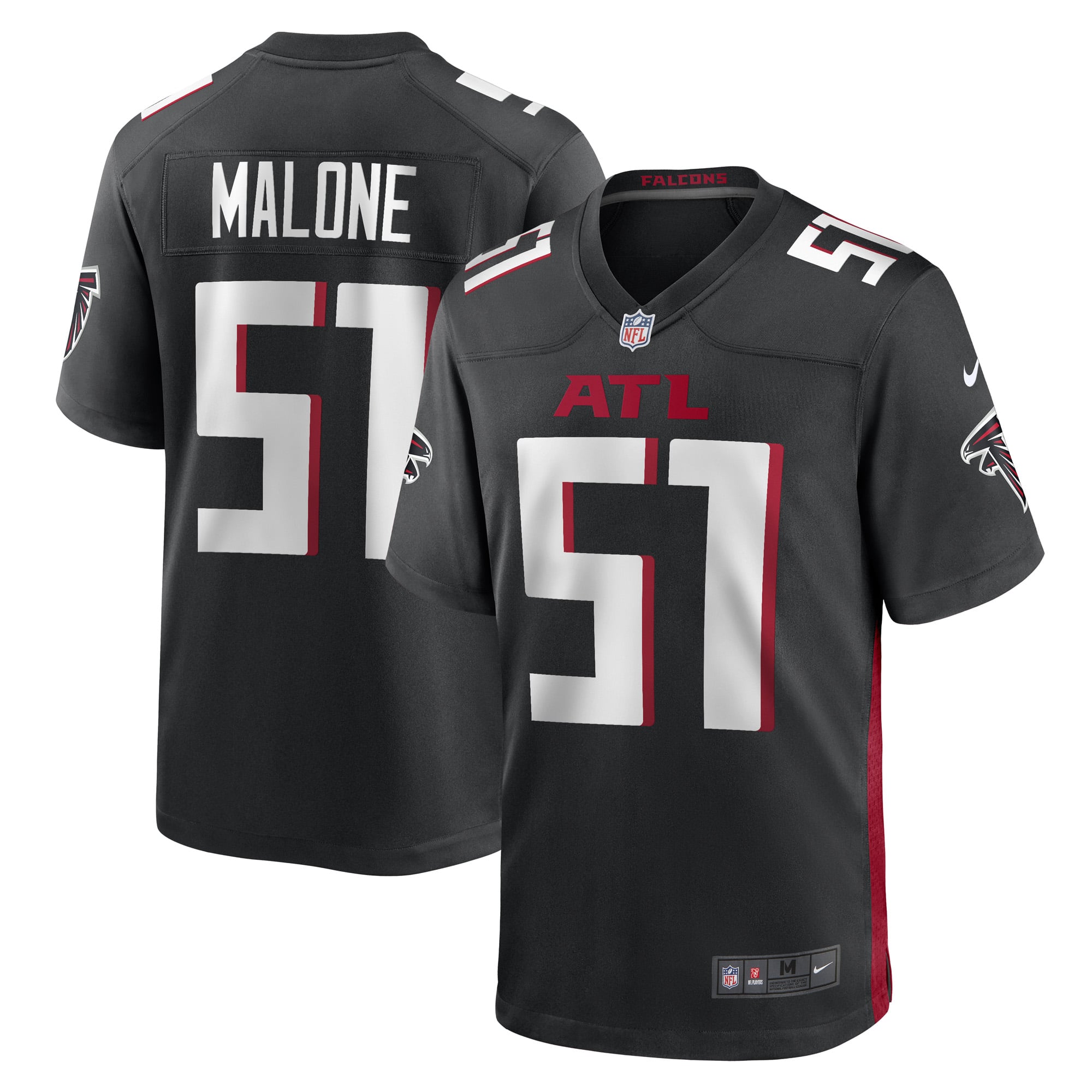 DeAngelo Malone Atlanta Falcons Game Player Jersey - Black - Image 2