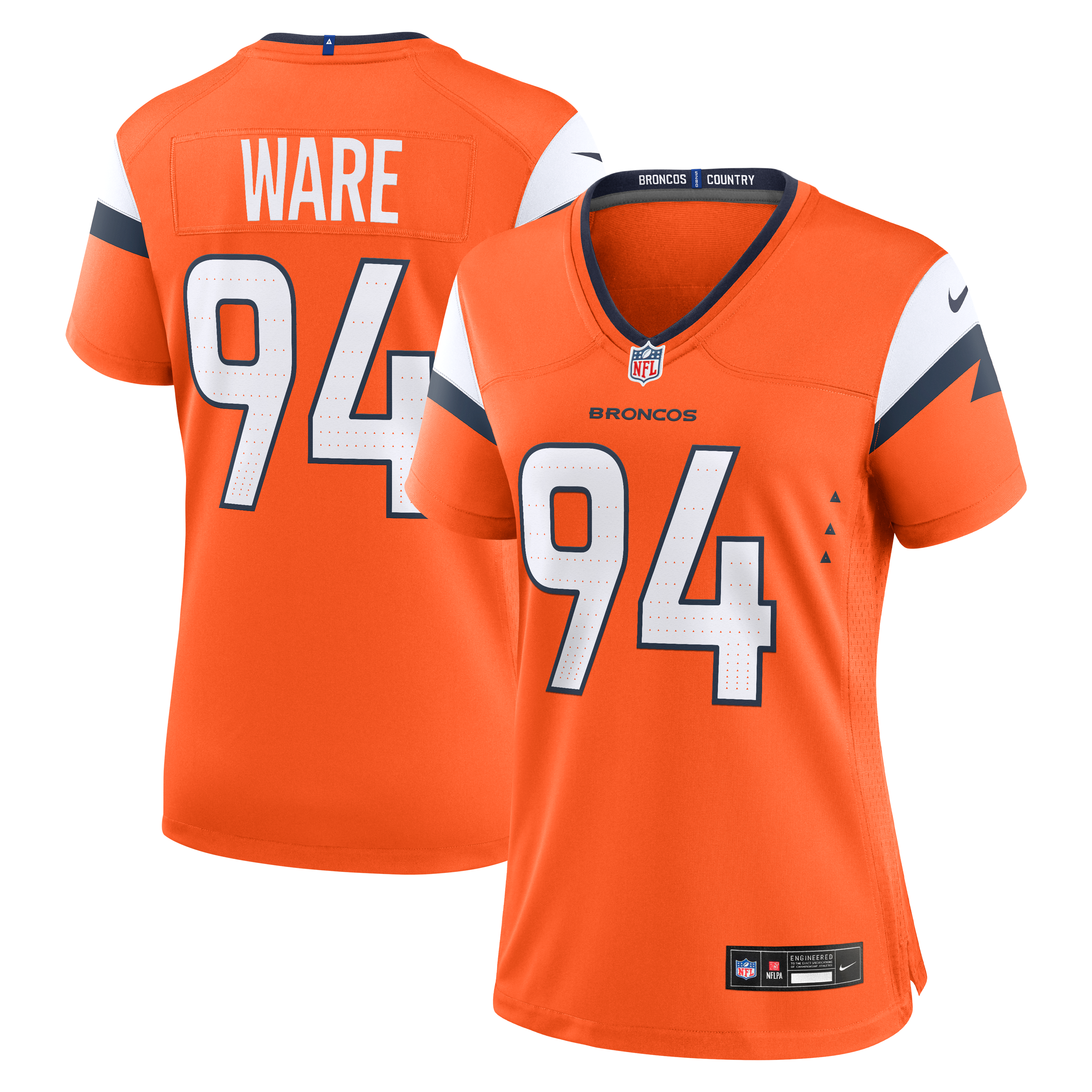 DeMarcus Ware Denver Broncos Women's Team Retired Game Jersey - Orange