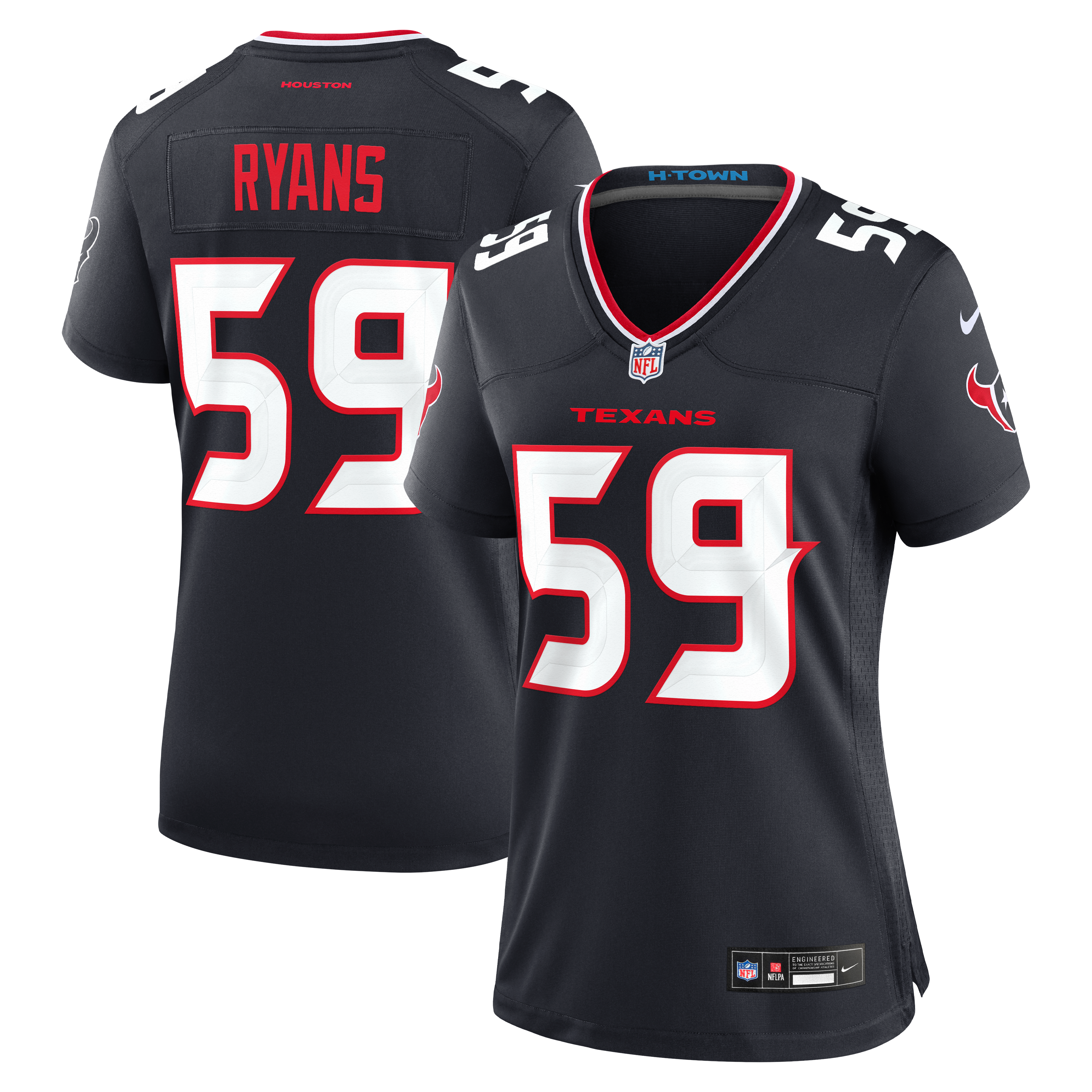 DeMeco Ryans Houston Texans Women's Team Retired Game Jersey - Navy - Image 2