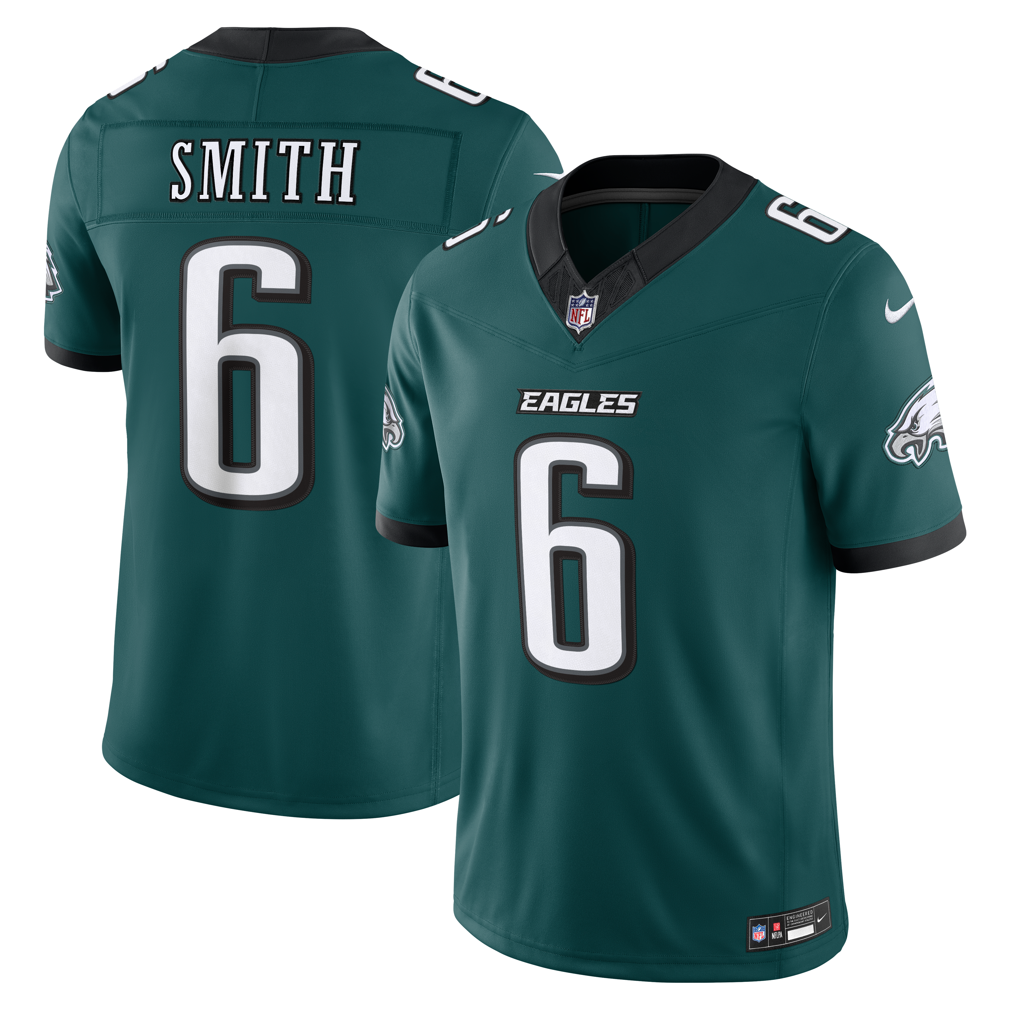 DeVonta Smith Philadelphia Eagles Alternate Vapor F.U.S.E. Stitched Limited Jersey - Midnight Green - Image 2