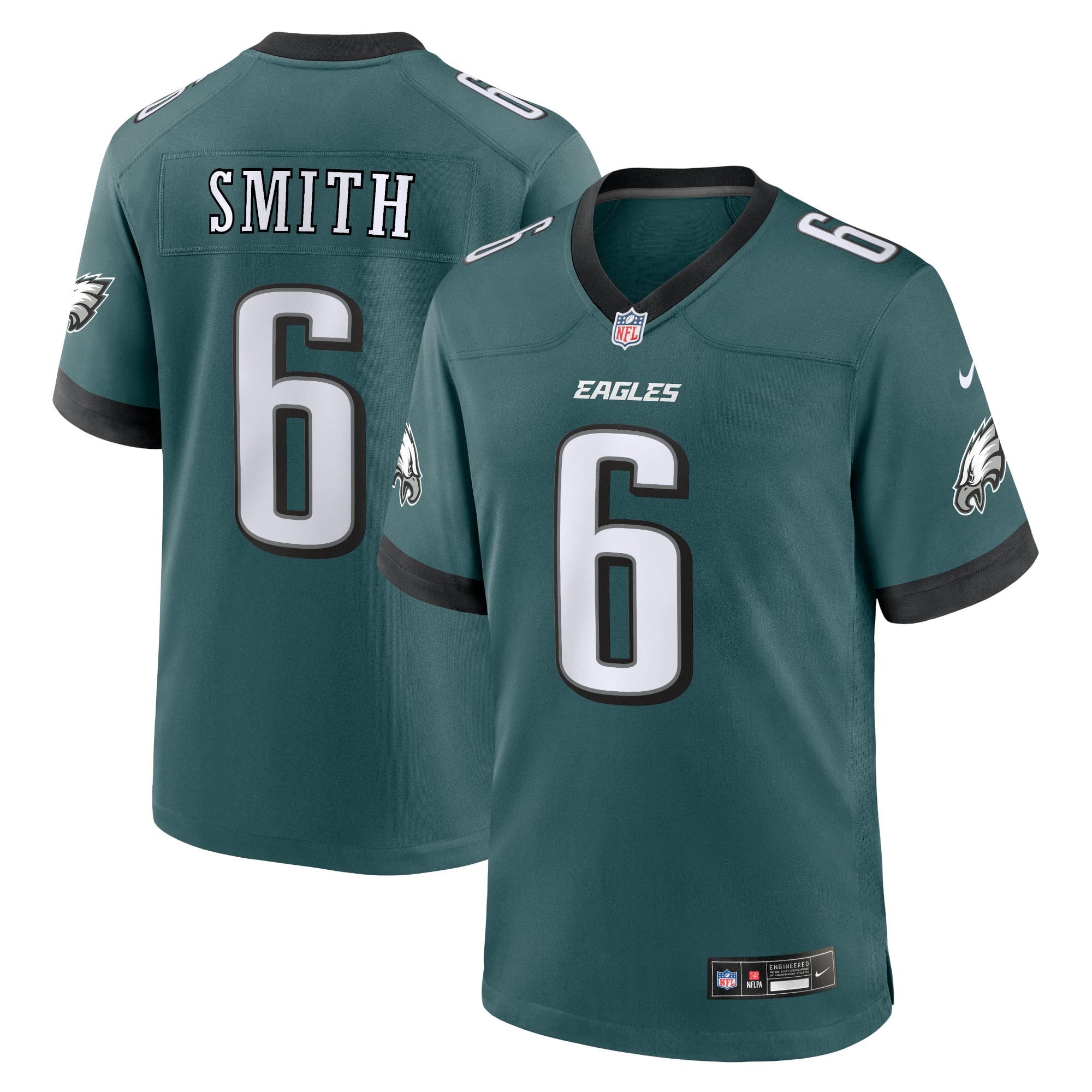 DeVonta Smith Philadelphia Eagles Team Game Jersey - Midnight Green - Image 2