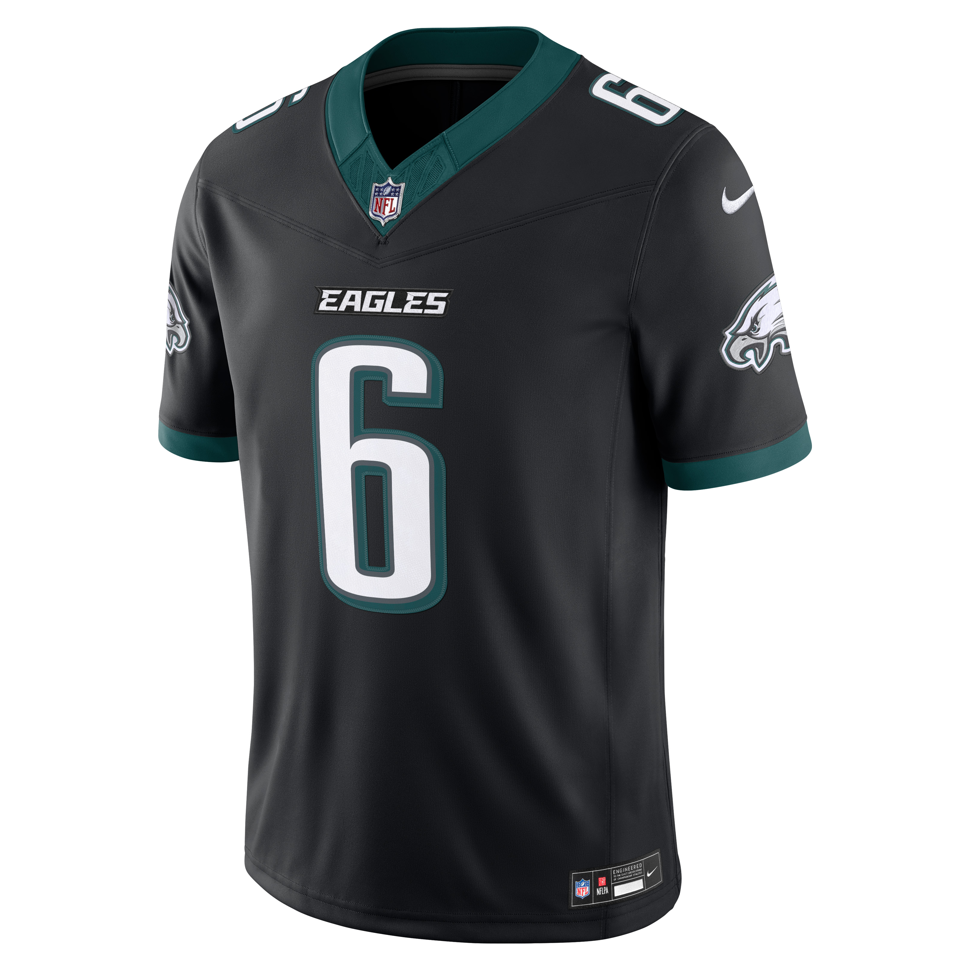 DeVonta Smith Philadelphia Eagles Team Vapor F.U.S.E. Stitched Limited Jersey - Black - Image 3