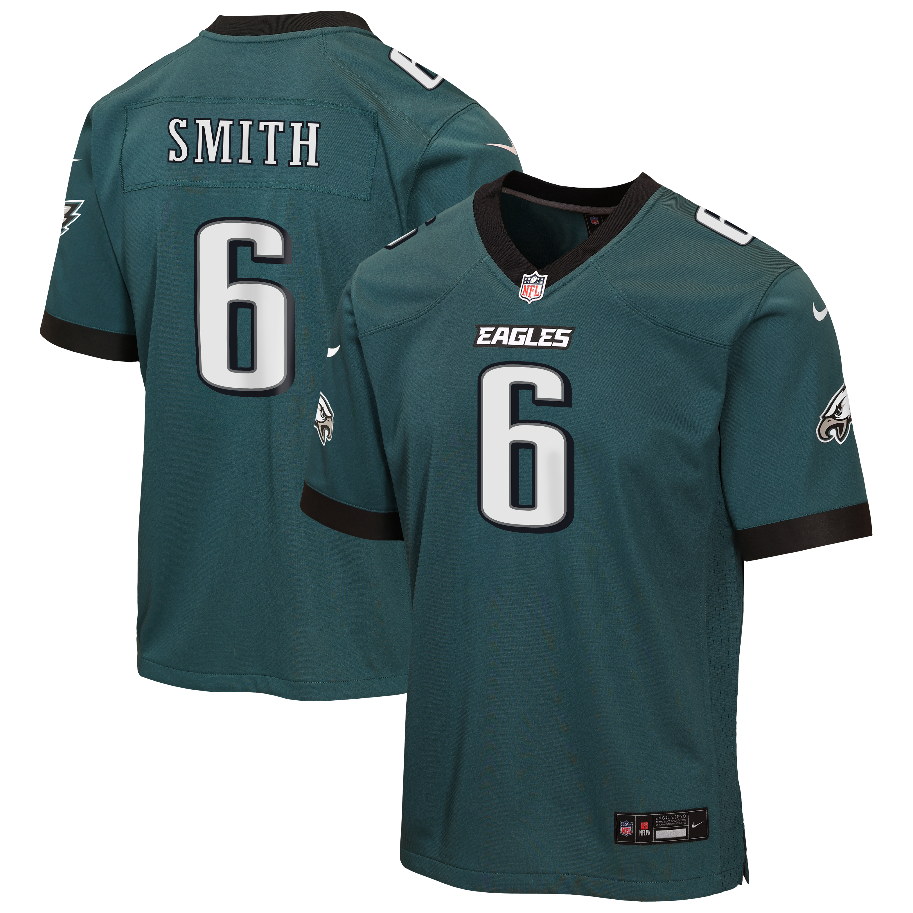 DeVonta Smith Philadelphia Eagles Youth Game Jersey - Midnight Green - Image 2