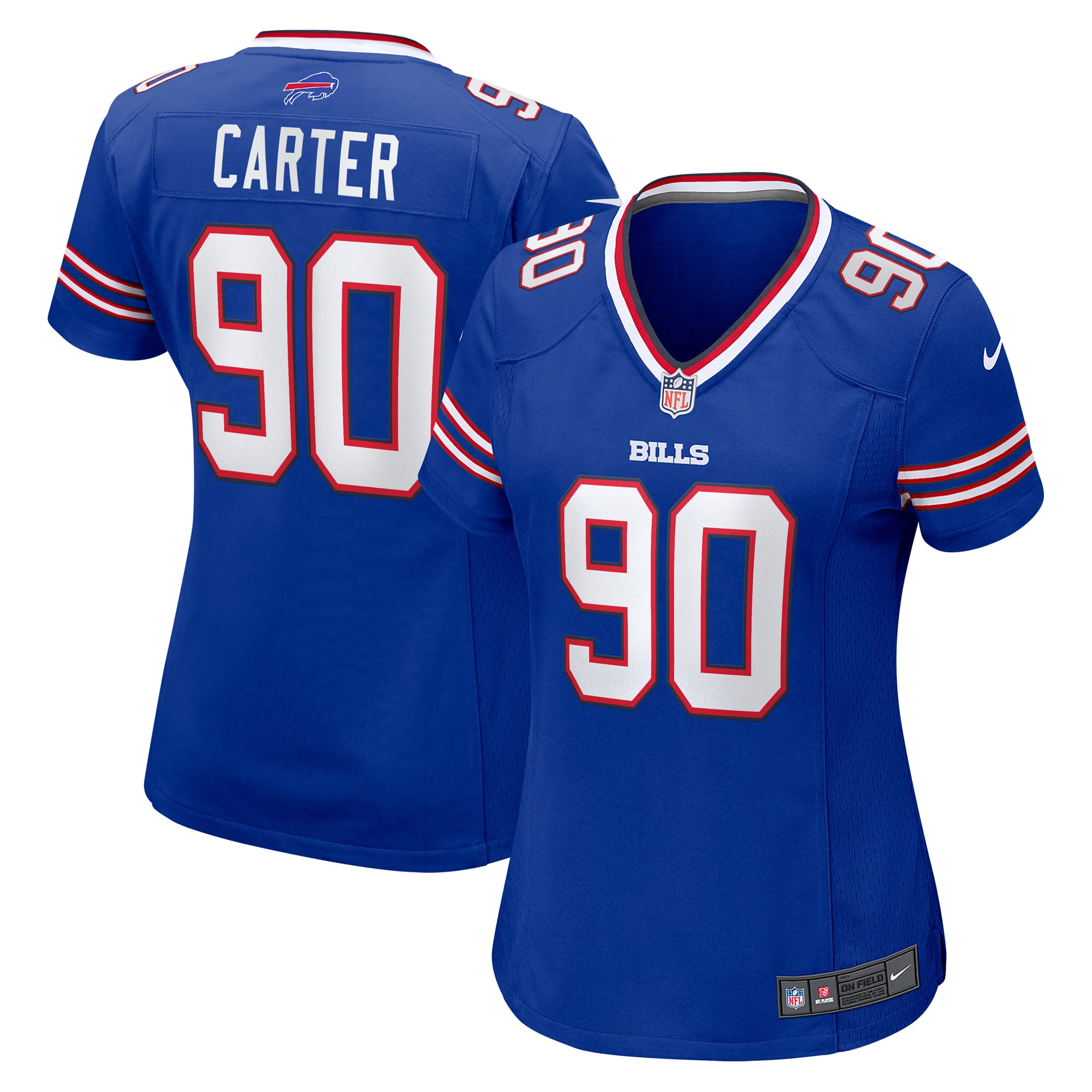 DeWayne Carter Buffalo Bills Women's Game Jersey - Royal - Image 2