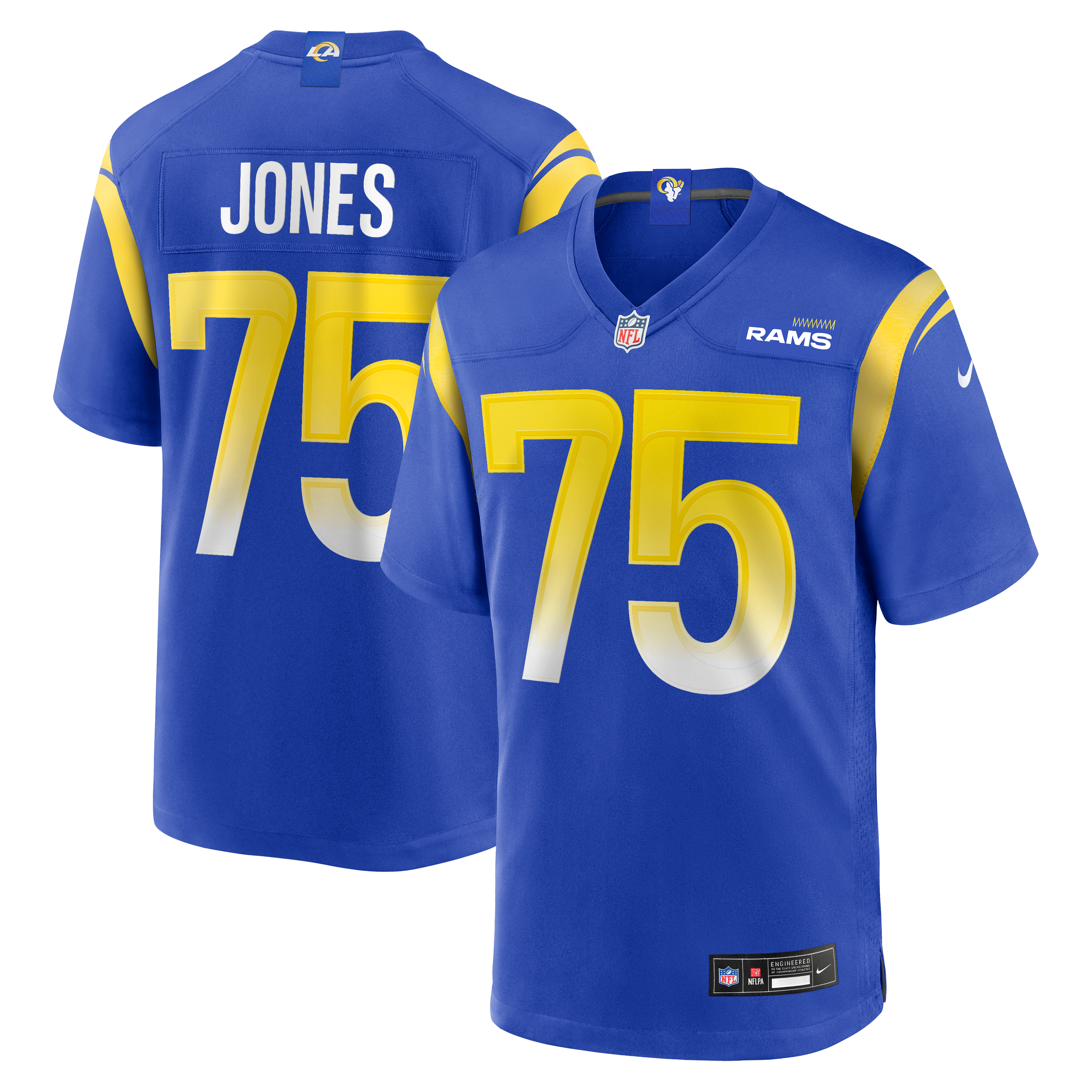 Deacon Jones Los Angeles Rams Game Retired Player Jersey - Royal - Image 2