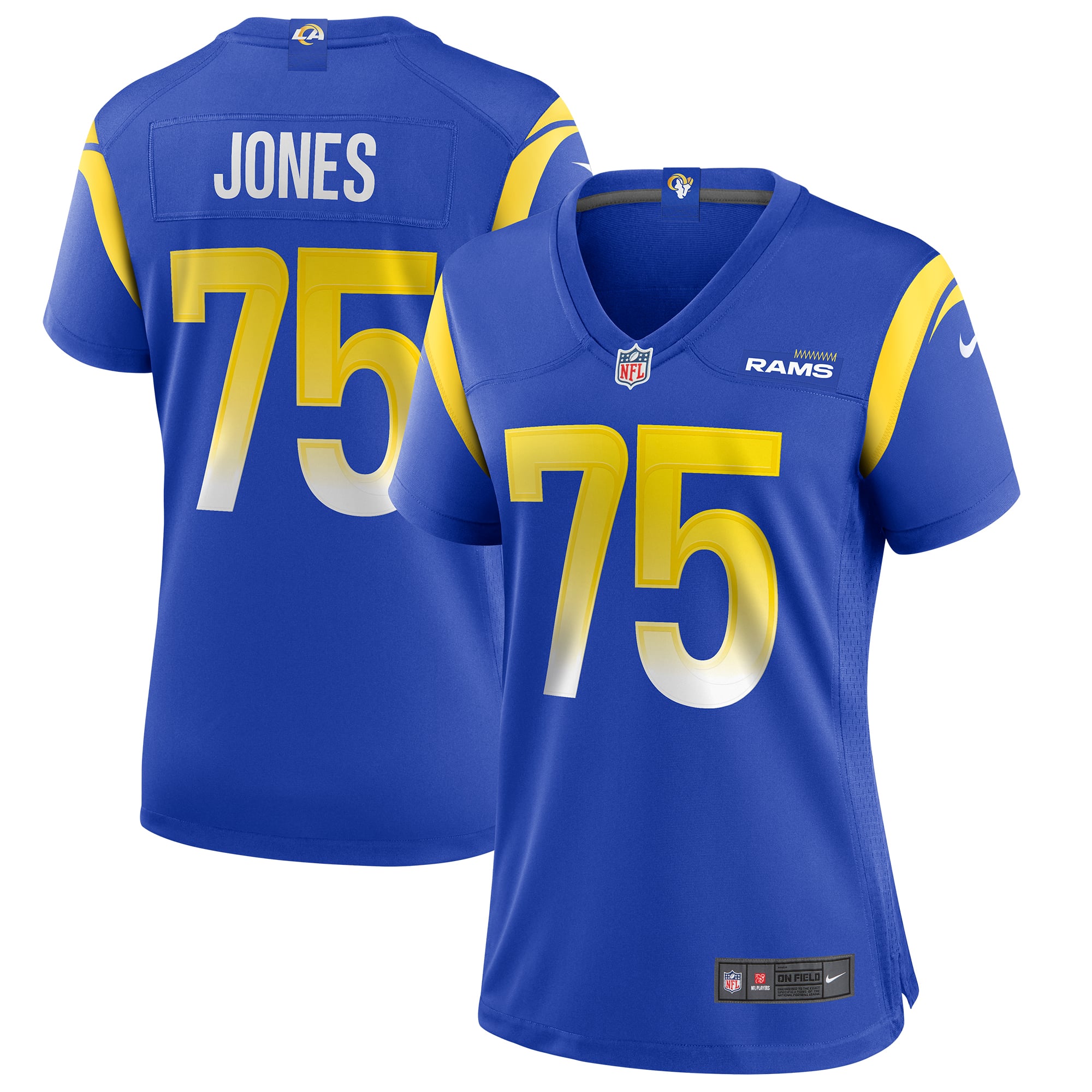 Deacon Jones Los Angeles Rams Women's Game Retired Player Jersey - Royal - Image 2
