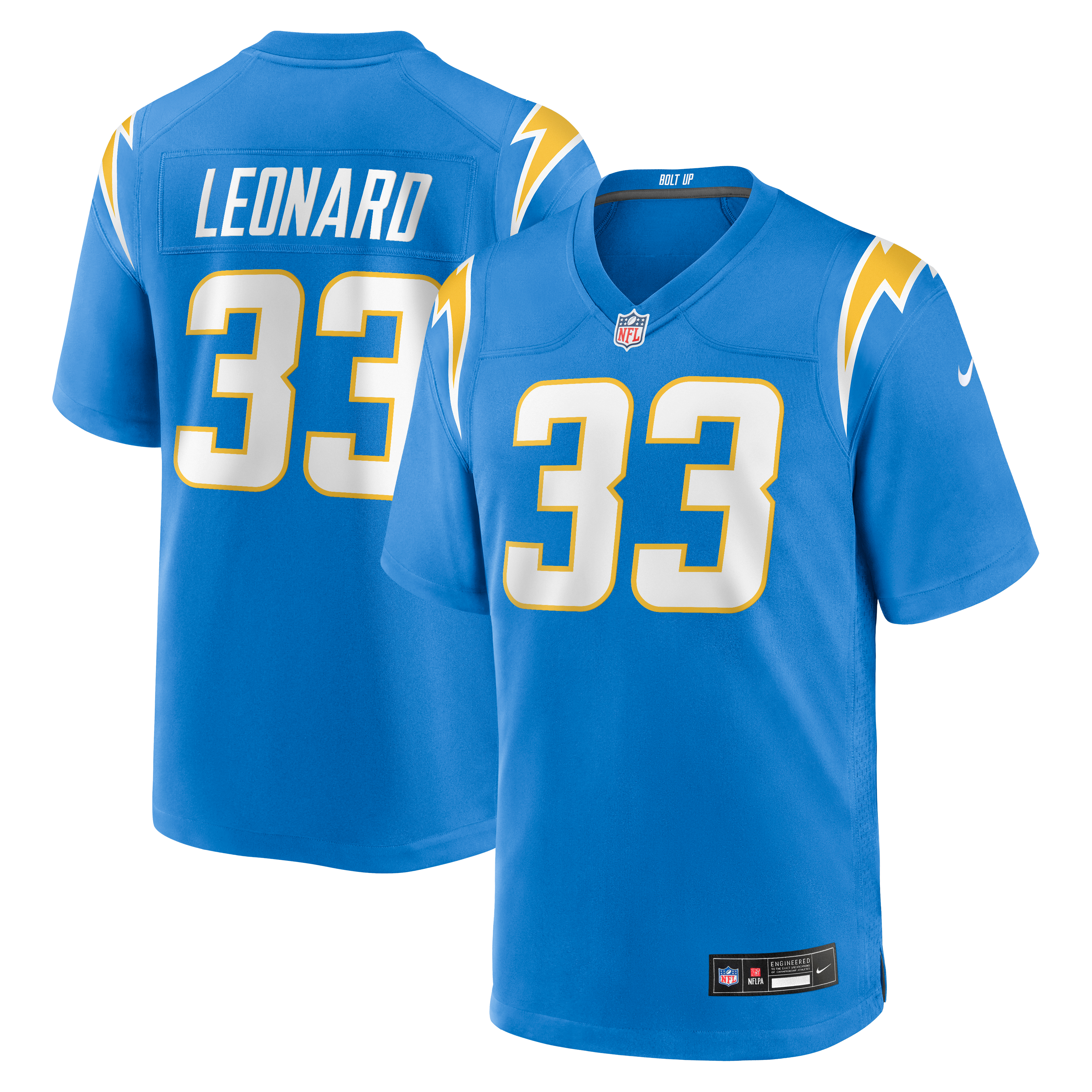 Deane Leonard Los Angeles Chargers Game Player Jersey - Powder Blue