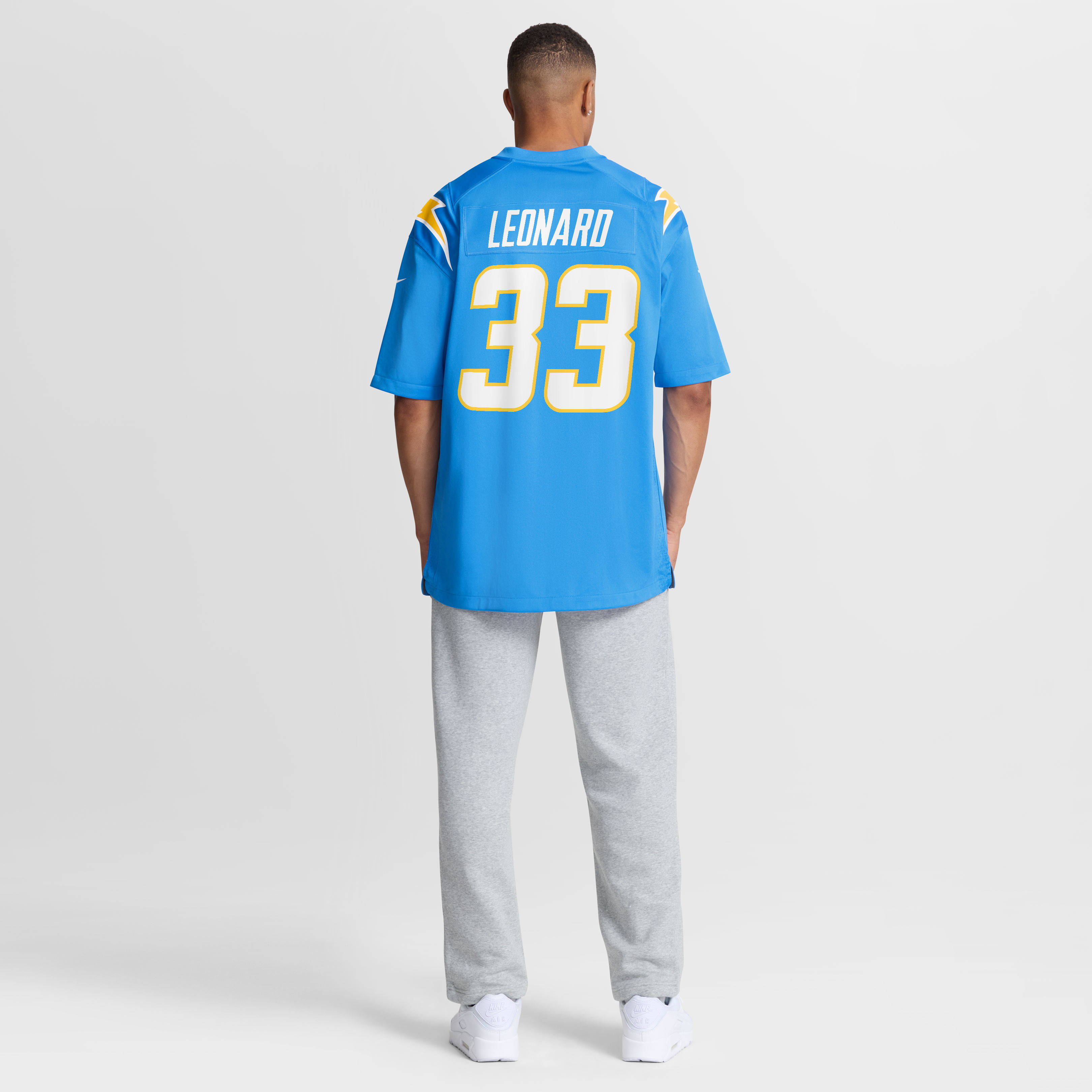 Deane Leonard Los Angeles Chargers Game Player Jersey - Powder Blue - Image 9