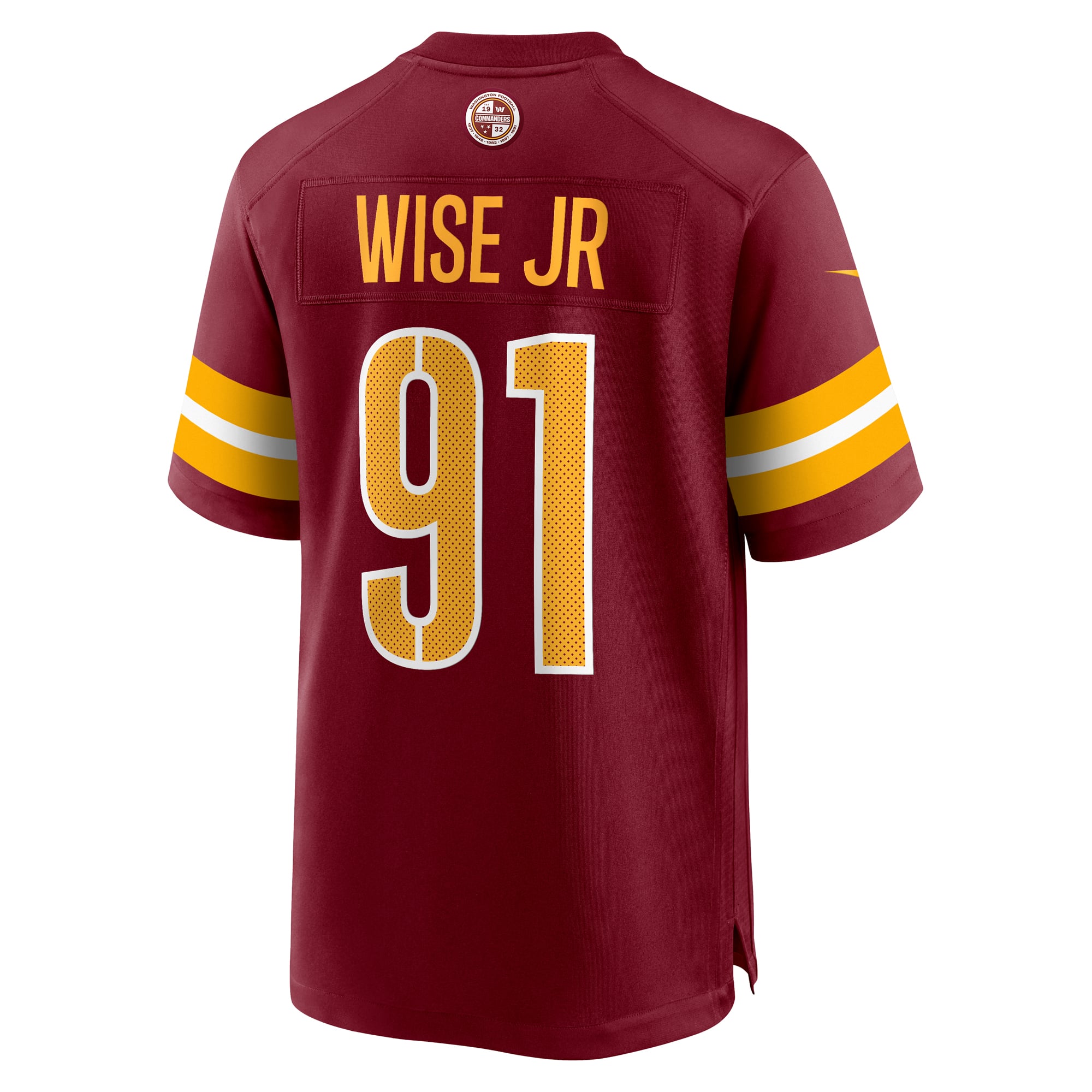 Deatrich Wise Jr. Washington Commanders Team Game Jersey - Burgundy - Image 4
