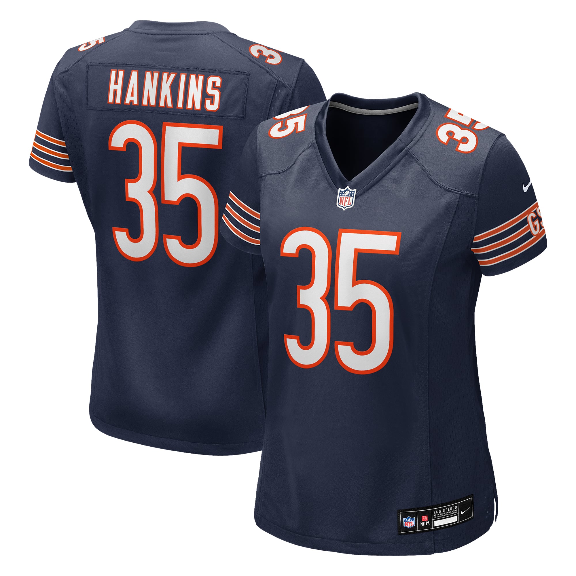 Deion Hankins Chicago Bears Women's Team Game Jersey - Navy - Image 2