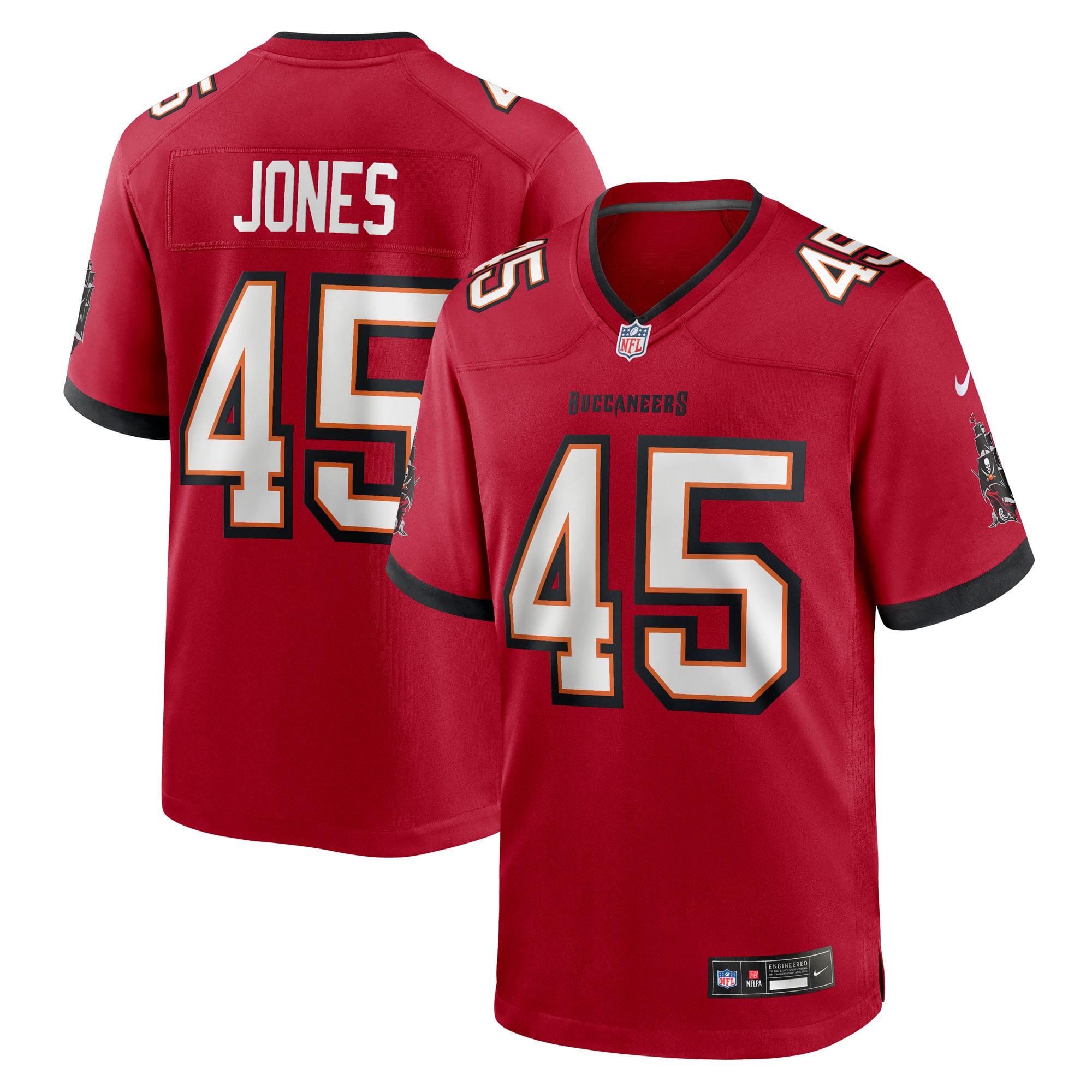 Deion Jones Tampa Bay Buccaneers Team Game Jersey - Red - Image 2