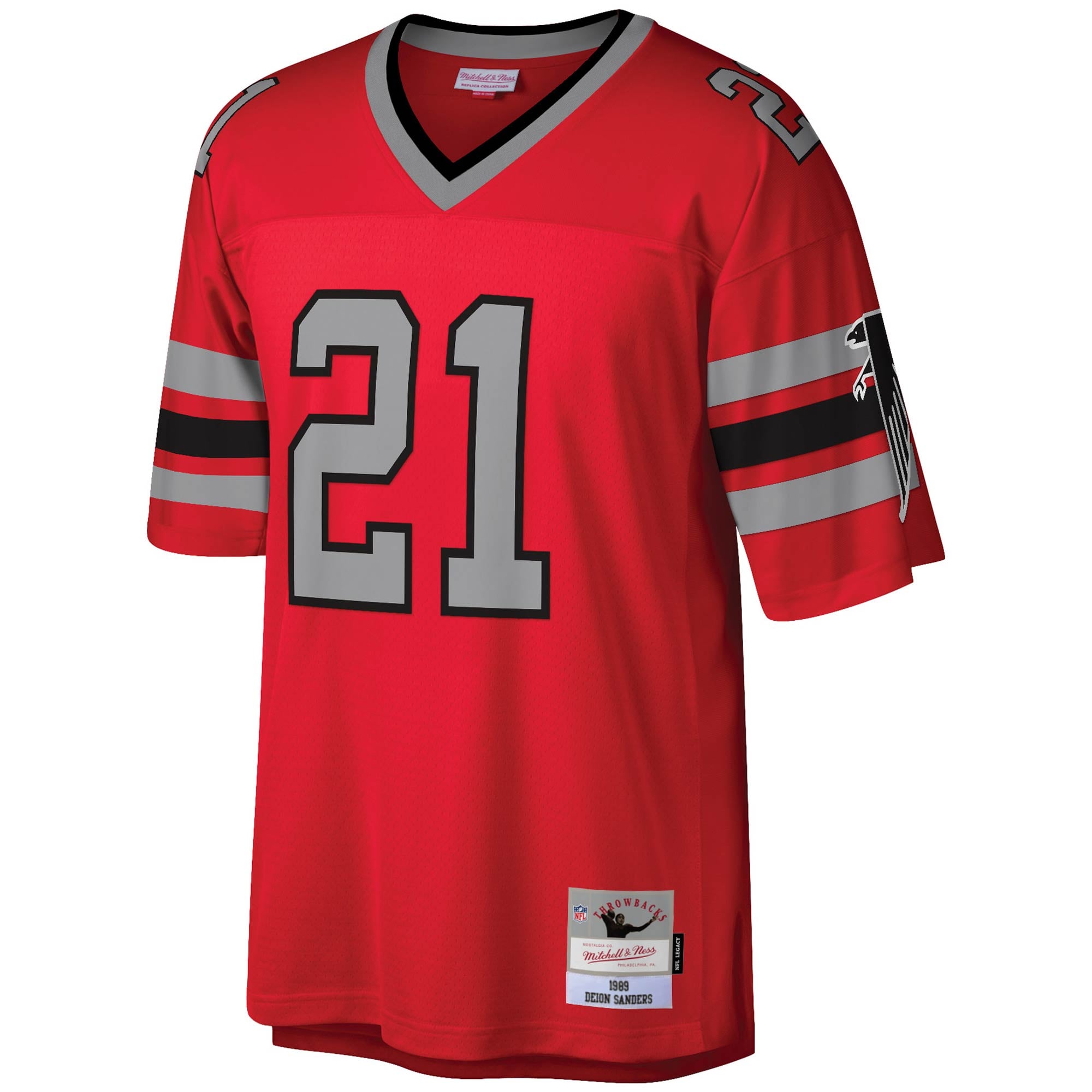 Deion Sanders Atlanta Falcons Legacy Jersey - Red - Image 3