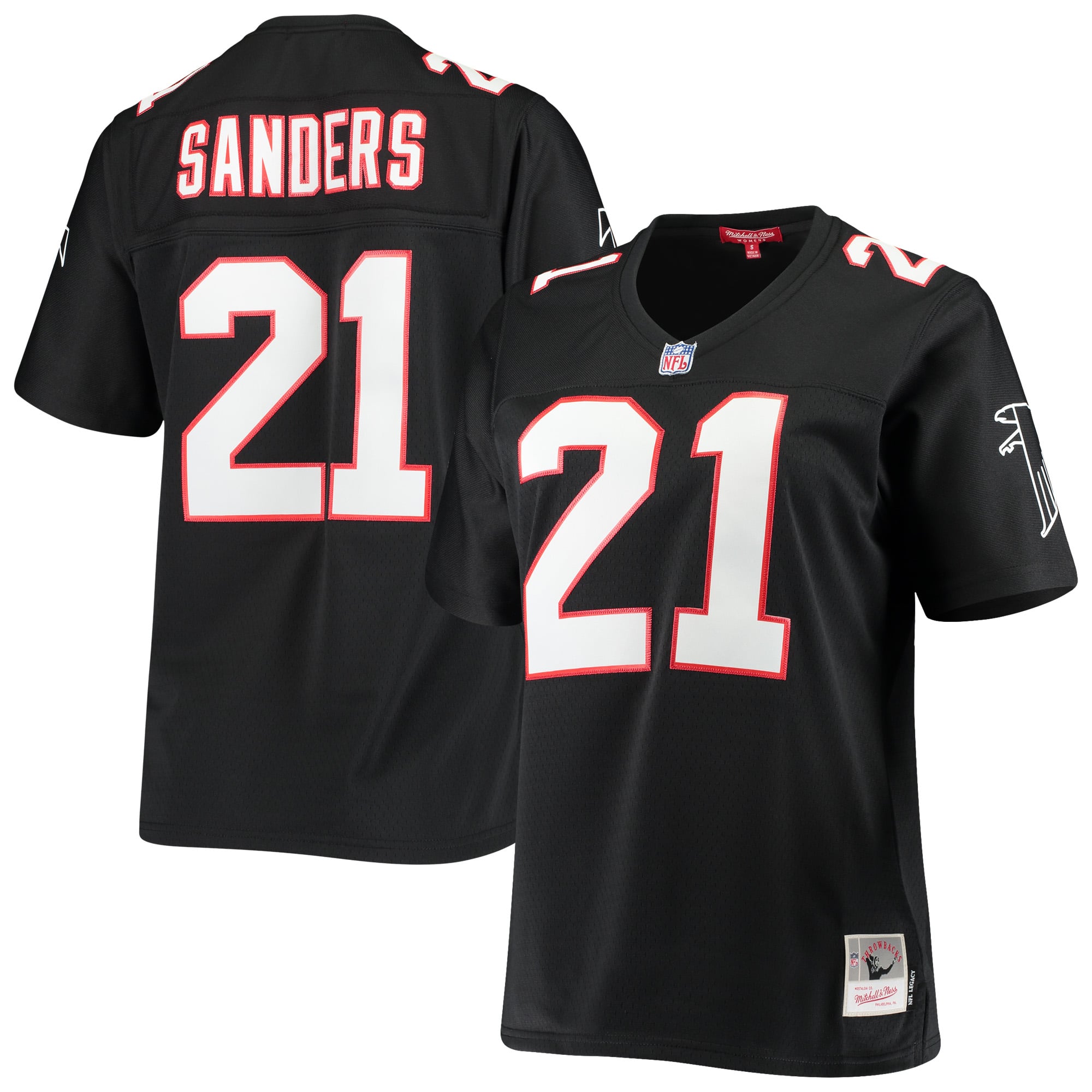 Deion Sanders Atlanta Falcons Women's Legacy Team Jersey - Black - Image 2