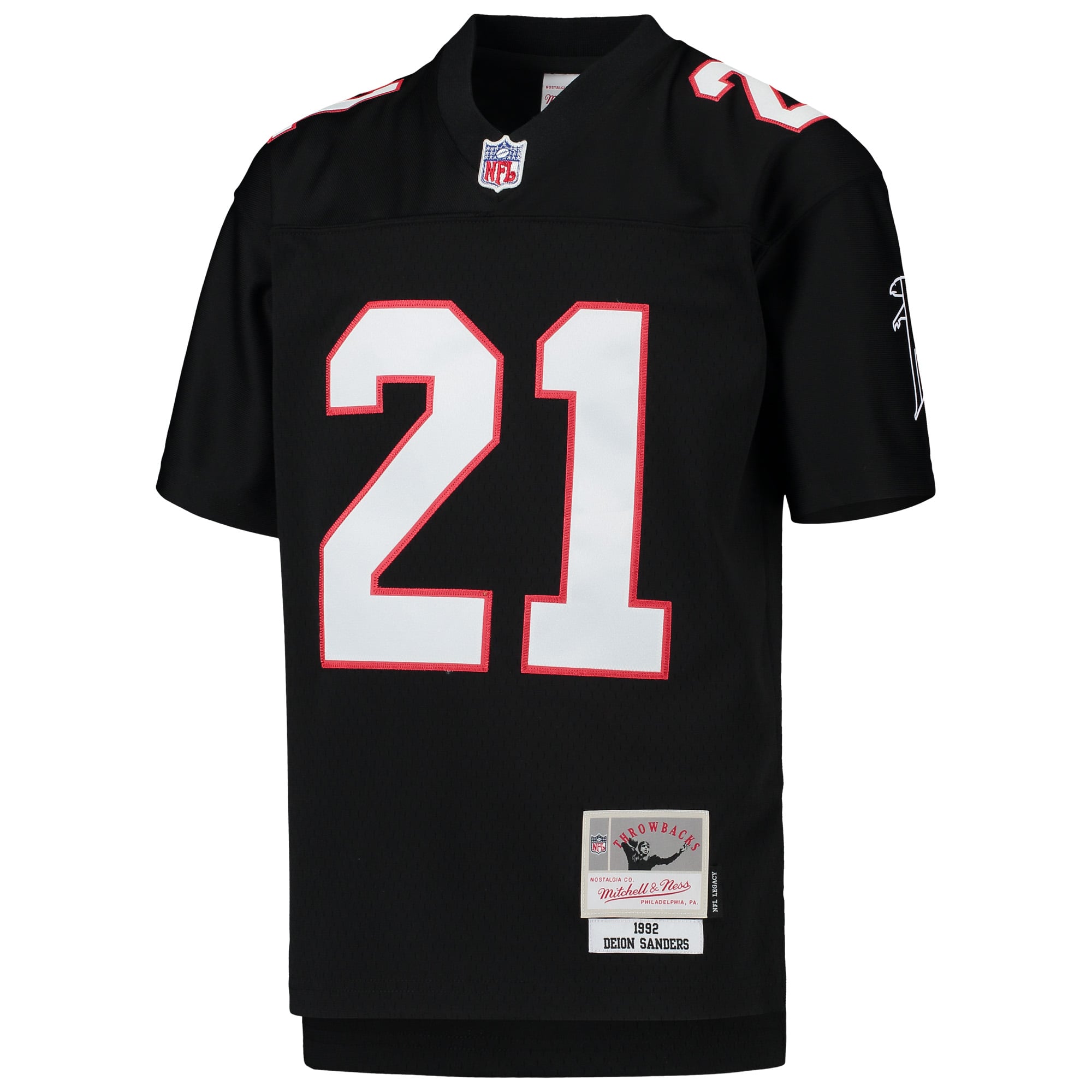Deion Sanders Atlanta Falcons Youth 1992 Legacy Retired Player Jersey - Black - Image 3