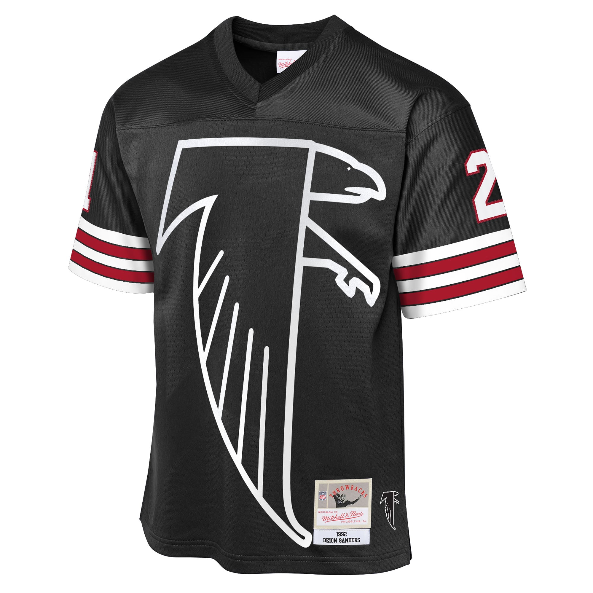 Deion Sanders Atlanta Falcons Youth 1992 Throwback Fashion Jersey - Black - Image 3
