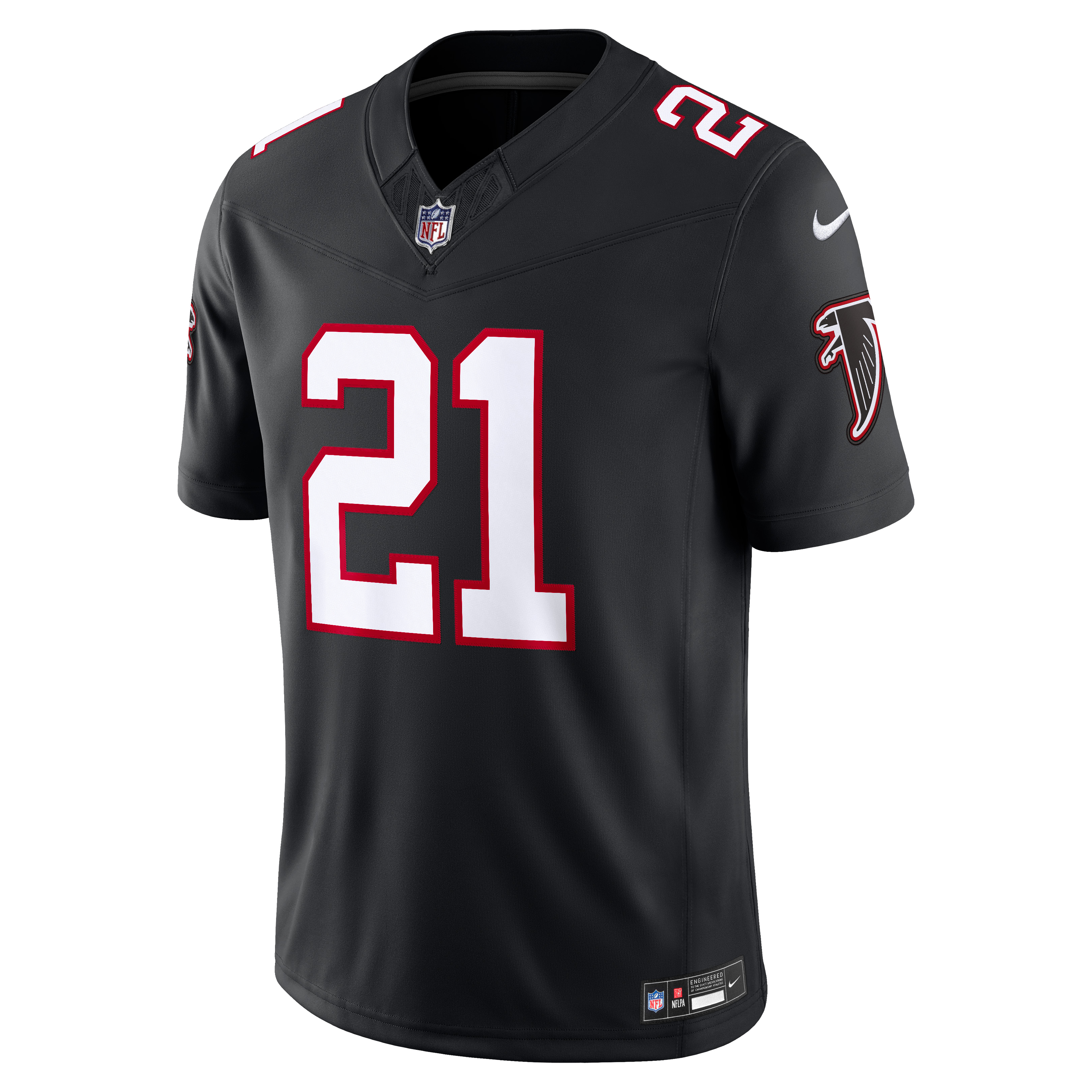 Deion Sanders Atlanta Falcons Team Vapor F.U.S.E. Stitched Retired Limited Jersey - Black - Image 3