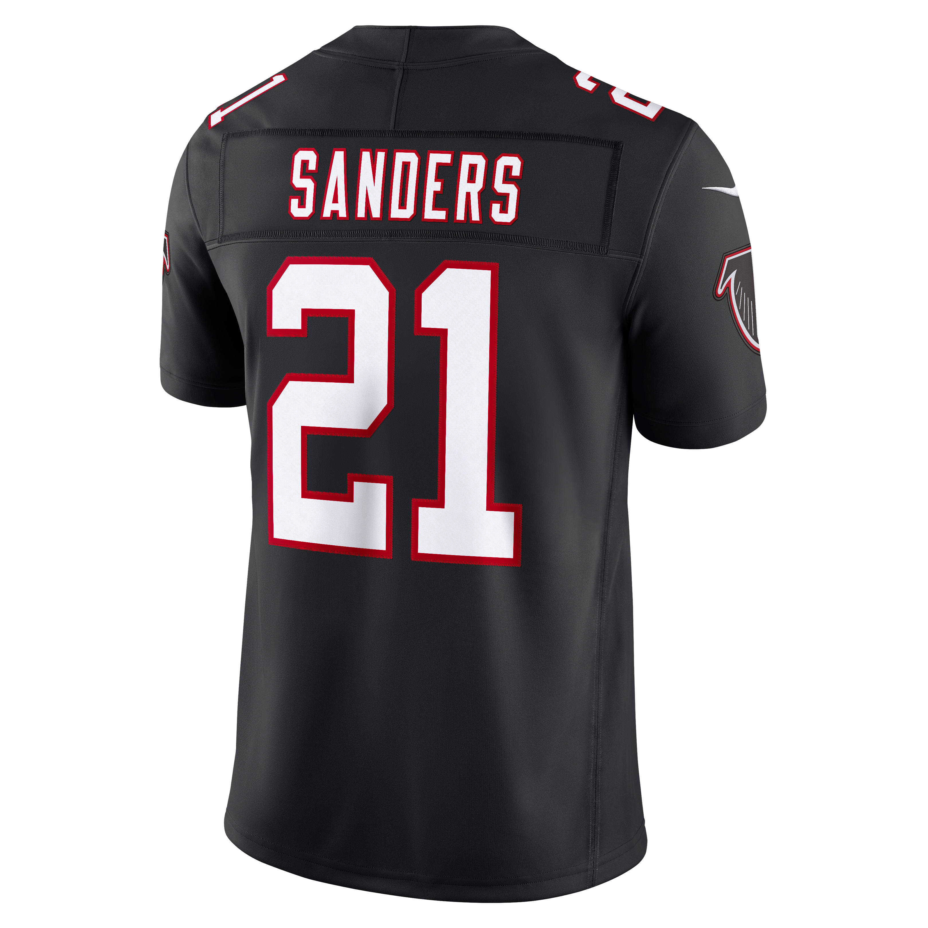 Deion Sanders Atlanta Falcons Team Vapor F.U.S.E. Stitched Retired Limited Jersey - Black - Image 4
